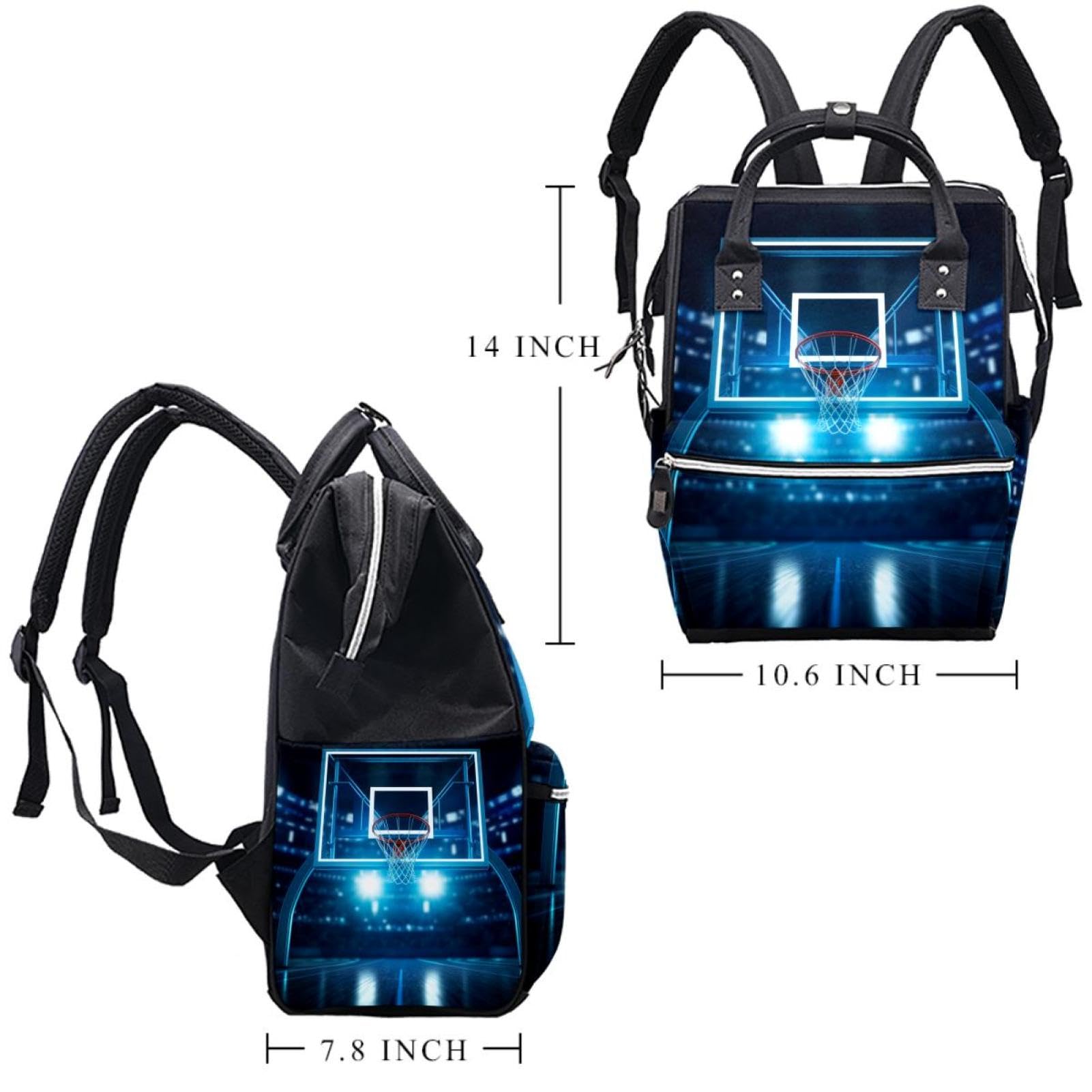 Best Travel Backpack for Men & Women - Durable Lightweight Hiking Backpack with Basketball Hoop Stadium Design - Perfect for Outdoor Adventures, Gym, Work & School