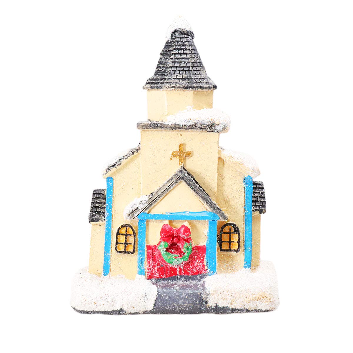 Glowing Colorful Christmas Snow House Craft - Mini Cabin Desktop Decor for Home, Hotel, Office - Perfect Holiday Ornament & Gift for Winter Decorations