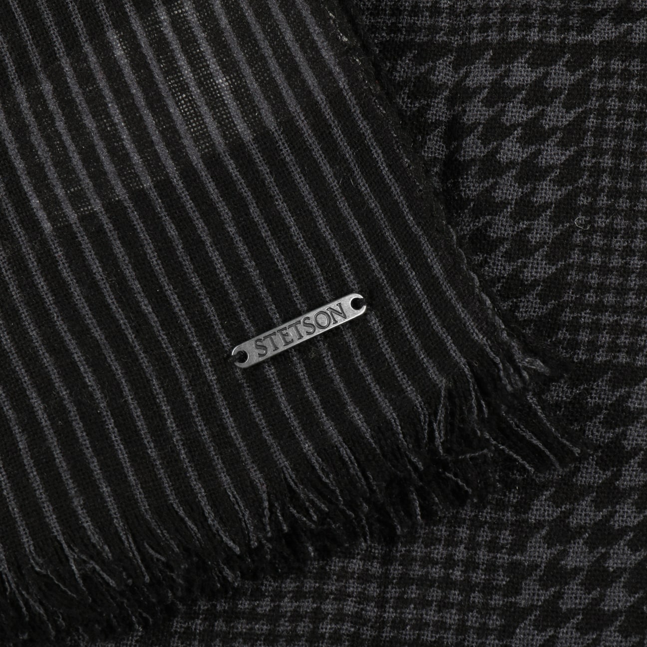Stetson Pattern Mix Wool Scarf - Warm Winter Fashion Accessory for Men & Women - Perfect for Cold Weather, Outdoor Activities, and Holiday Gifts