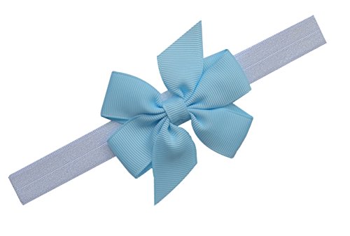 White Band Light Blue Bow