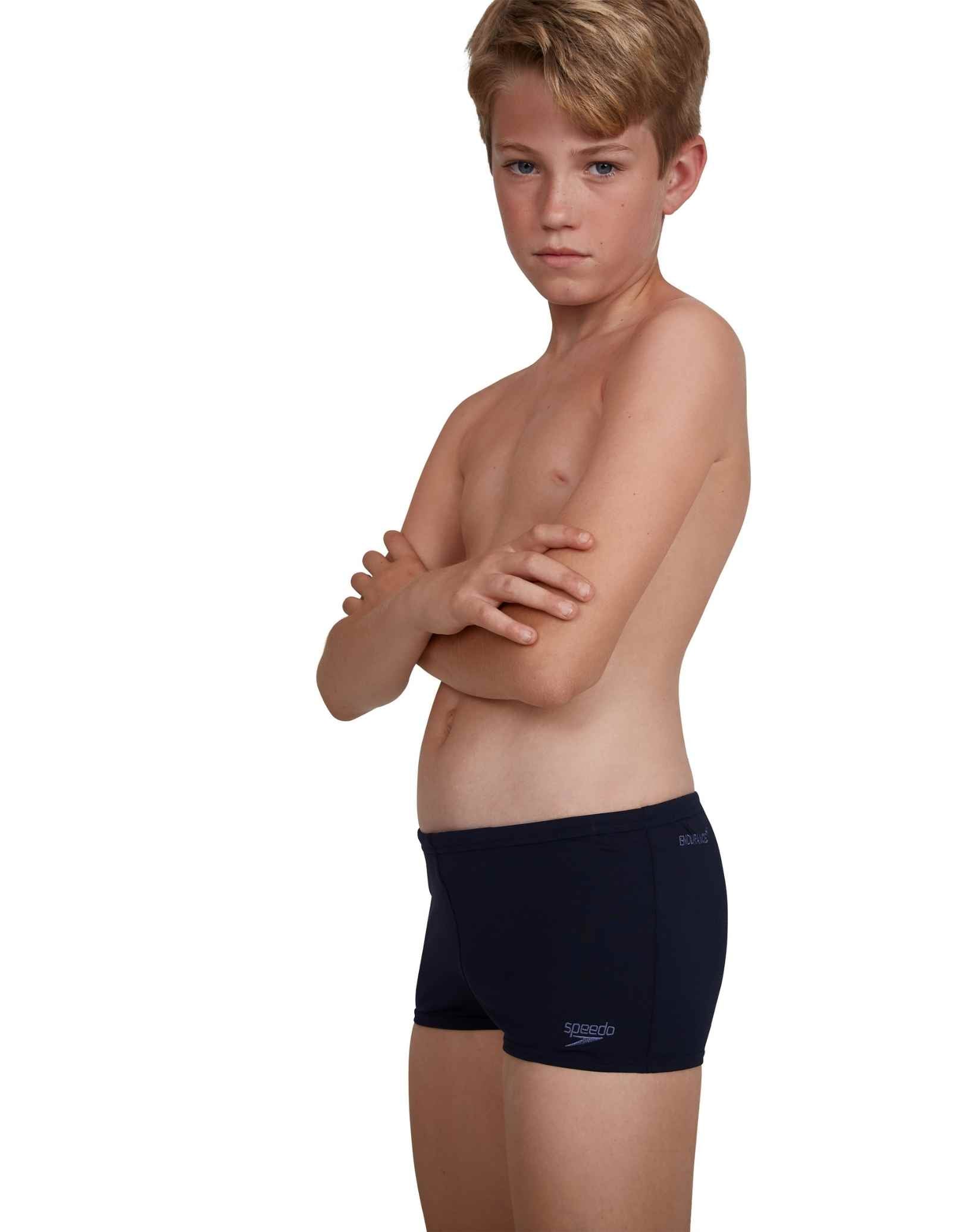 Boys Endurance Plus Swim Shorts - Quick Dry, Comfortable & Durable Navy Blue Swimwear for Kids - Perfect for Swimming, Beach & Pool Activities