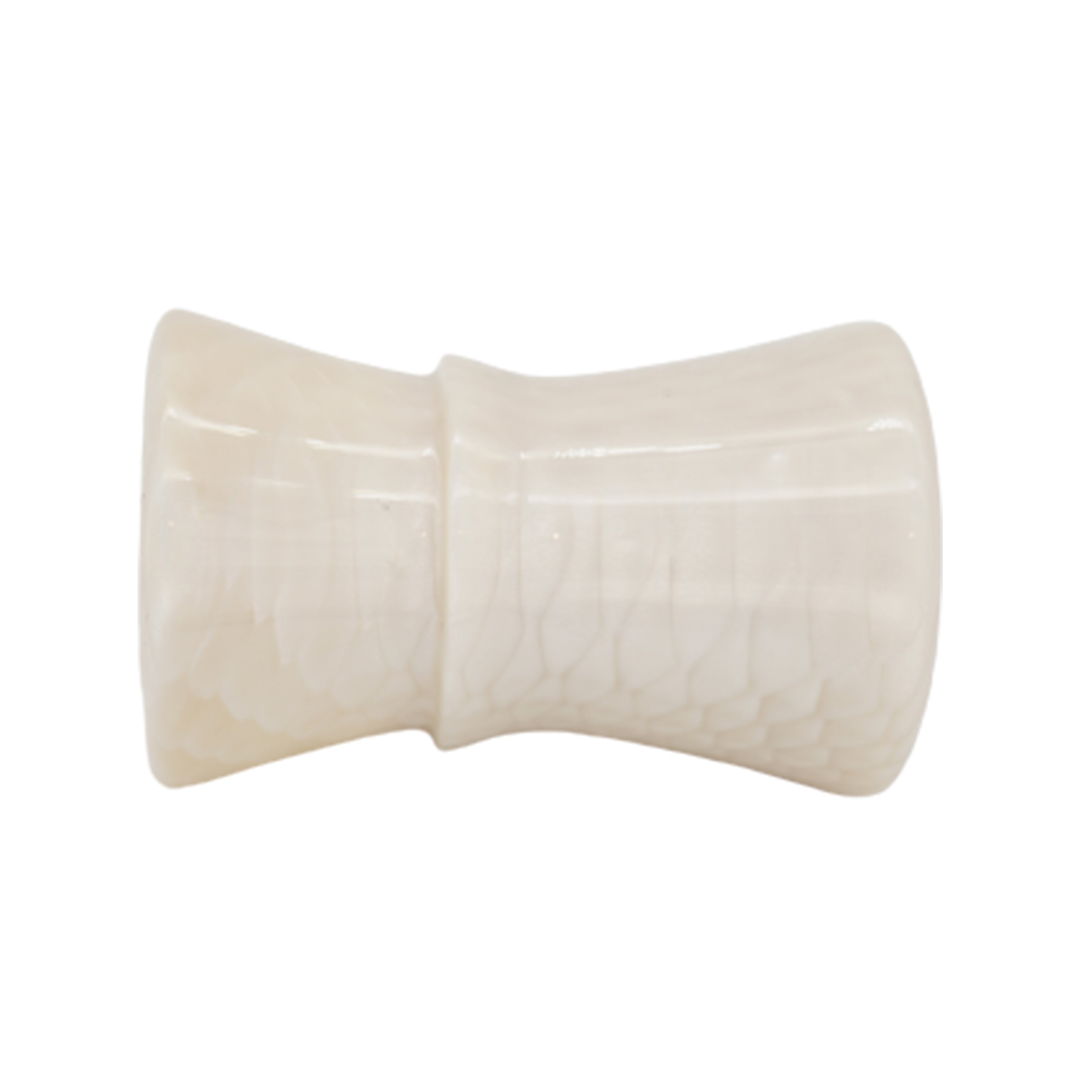 Ivory Snakeskin Handmade Shaving Brush Handle for Men - Premium 24mm & 26mm Knot Replacement - Perfect for Wet Shaving, Barber Shop & Grooming Gifts