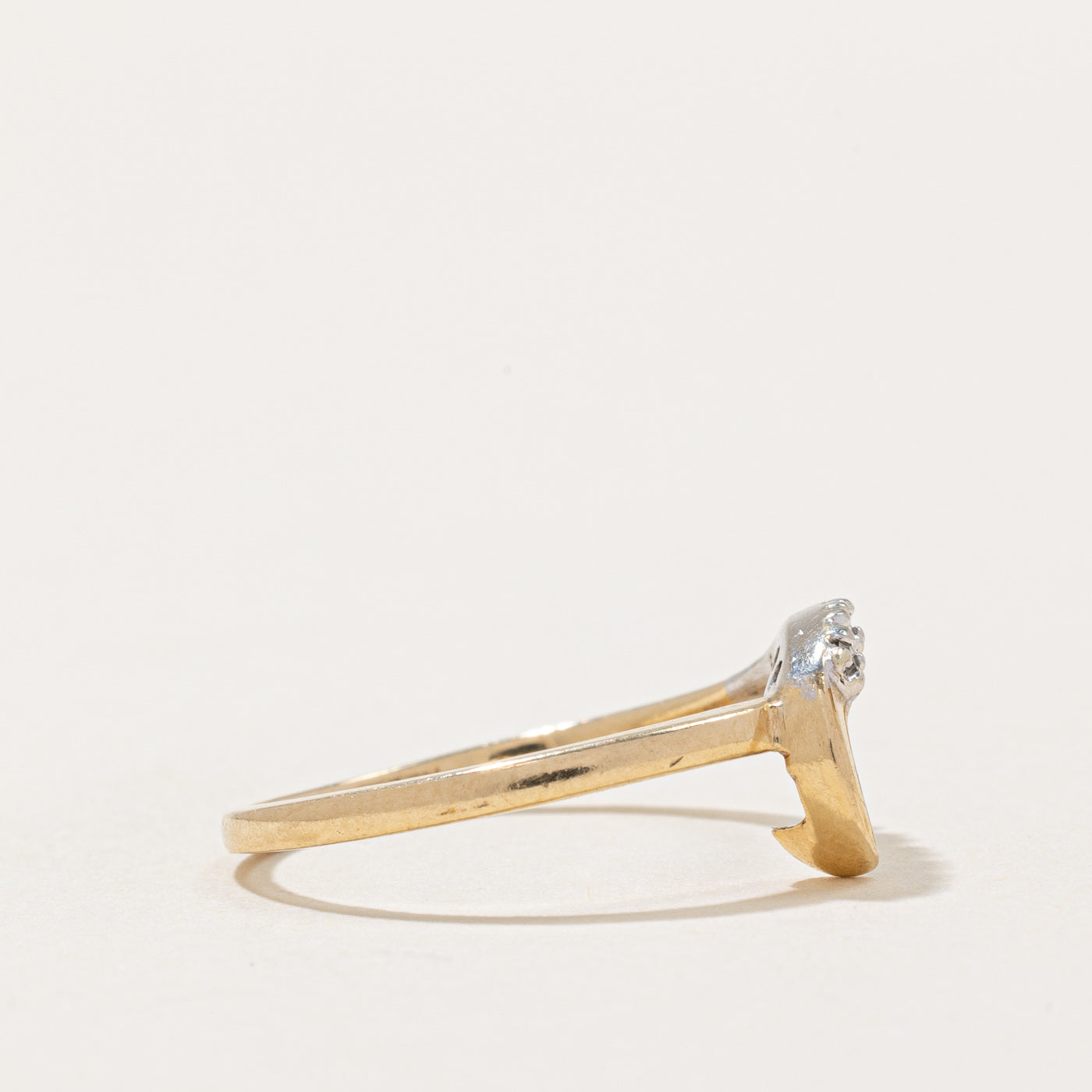 0.05ctw Diamond Curve Ring - Size 6.25 - Elegant Wedding Band, Anniversary Gift for Her - Perfect for Engagement, Proposal & Special Occasions