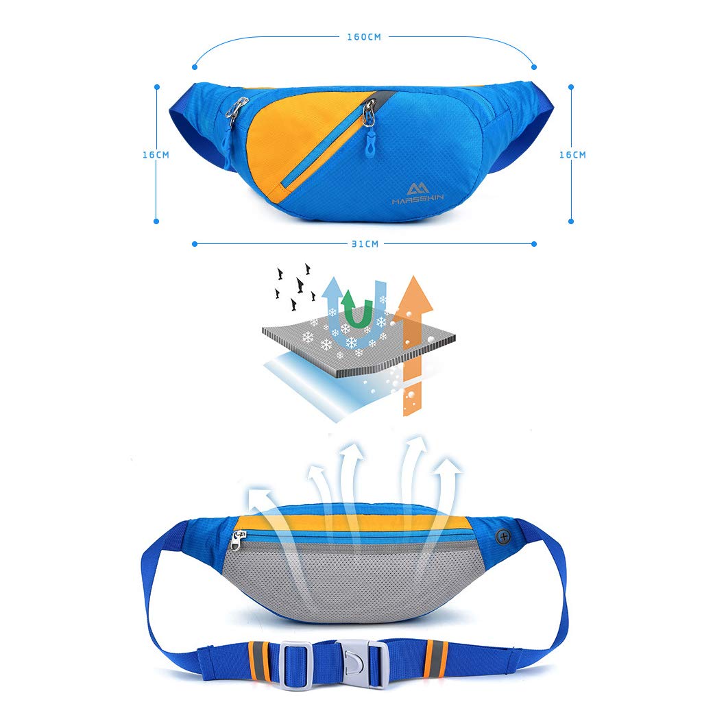 Large Anti-Theft Running Belt Waist Pack - Adjustable Phone Holder for iPhone Xs & All Smartphones - Hands-Free Sports Fanny Pack for Running, Workouts, Gym, Hiking & Travel - Perfect for Fitness Enthusiasts & Outdoor Adventures