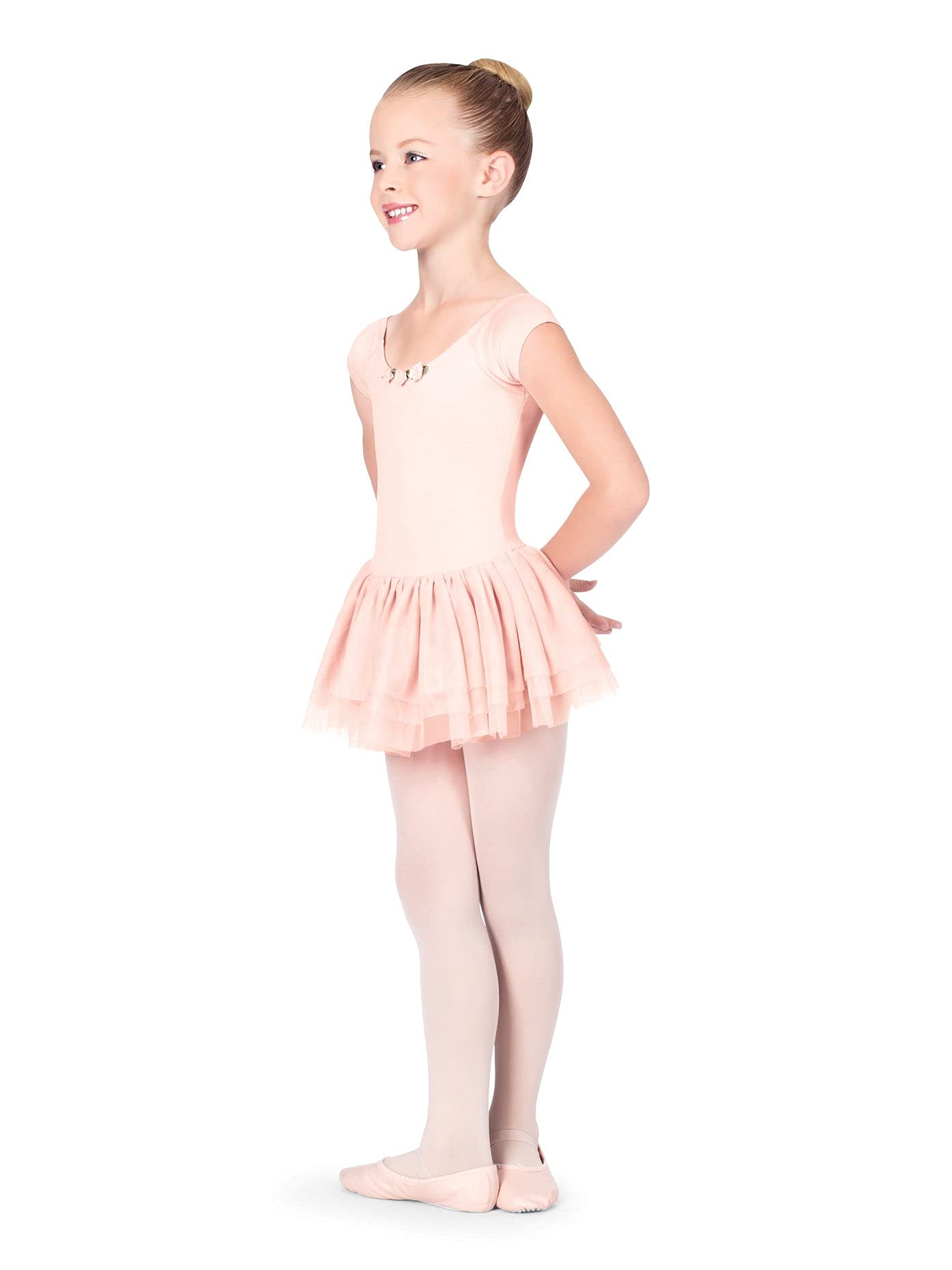 Girls Short Sleeve Dance Dress - Ballet, Jazz & Performance Costume for Kids - Perfect for Recitals, Competitions & Dance Classes