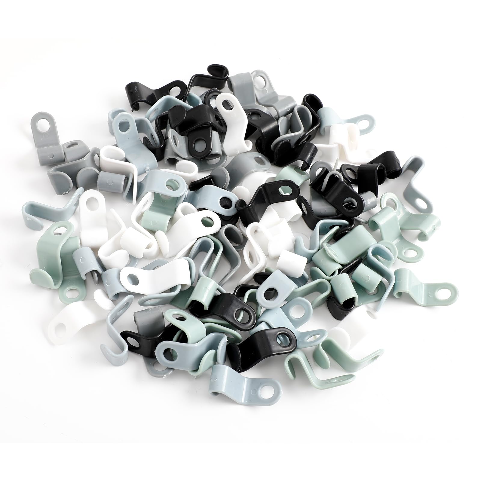 100 PCS Space Saving Hanger Hooks - Plastic Clothes Organizer for Storage & Closet