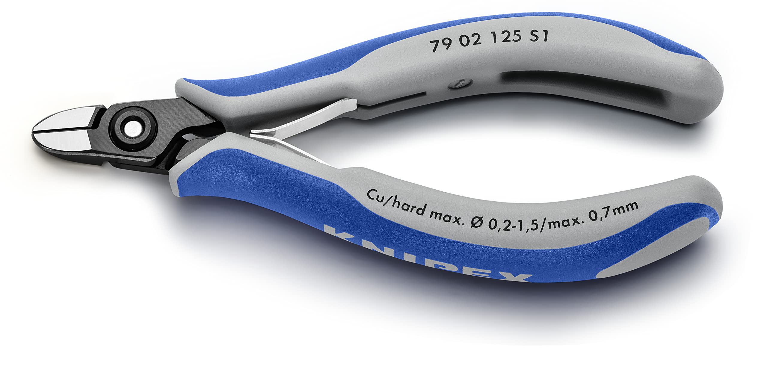 Knipex 79 02 125 S1 Precision Diagonal Cutters - 125mm Electronics Side Cutters with Multi-Component Grips for Plastic Cable Connectors | Professional Wire Cutting Tool for Electricians, DIY Projects & Electronic Repairs