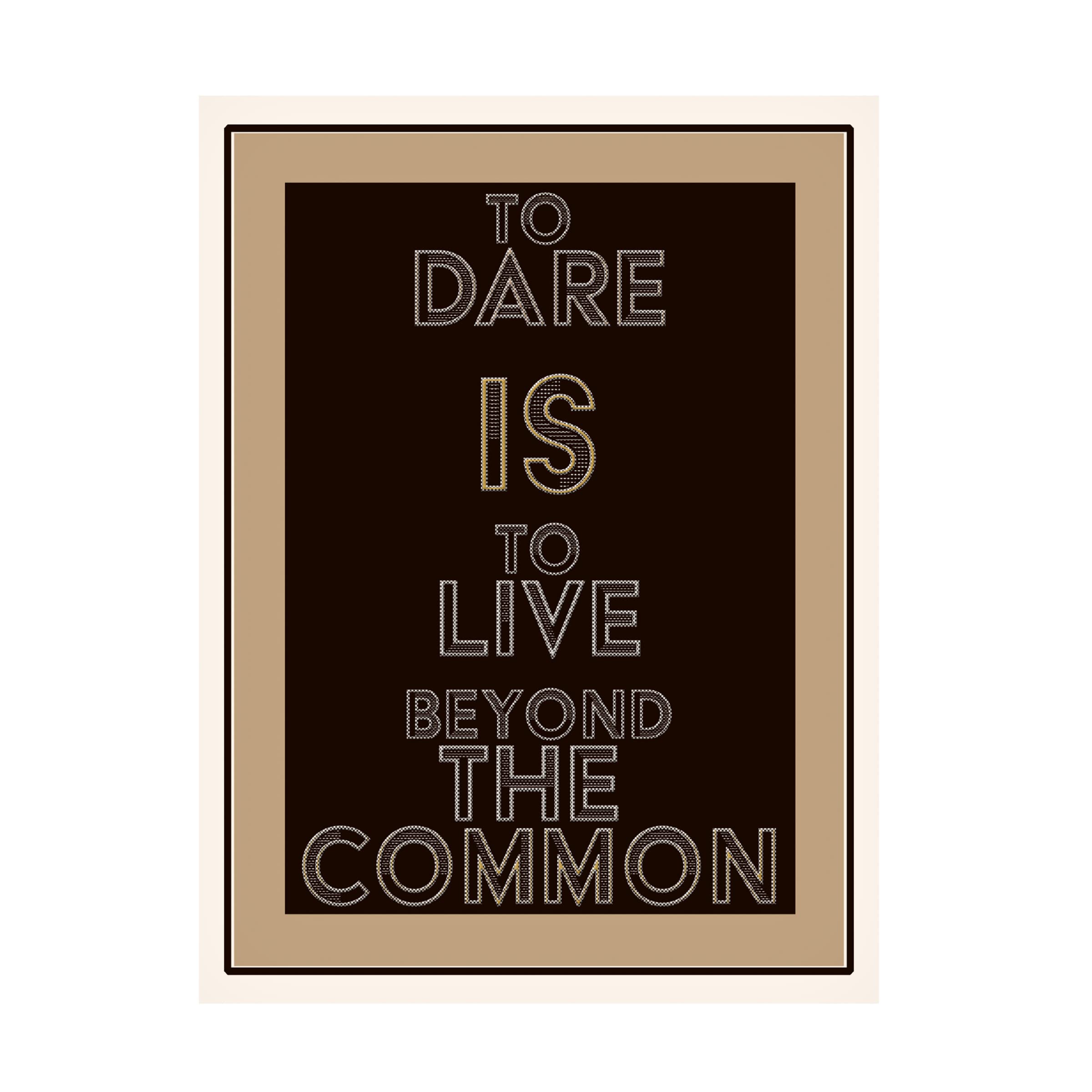 Dare Word Art Canvas Print by Richard Homawoo - Motivational Wall Decor for Home Office, Bedroom & Living Room - Inspirational Quote Artwork - Perfect Gift for Graduation & Housewarming