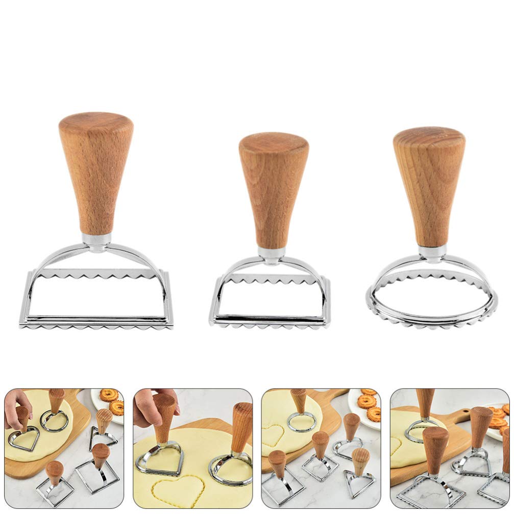 3-Piece Dumpling Maker Set - Biscuit Cutter, Ravioli Stamp & Cake Molds - Professional Baking Tools for Homemade Dumplings, Cookies & Pasta - Perfect for Holiday Baking & Family Cooking