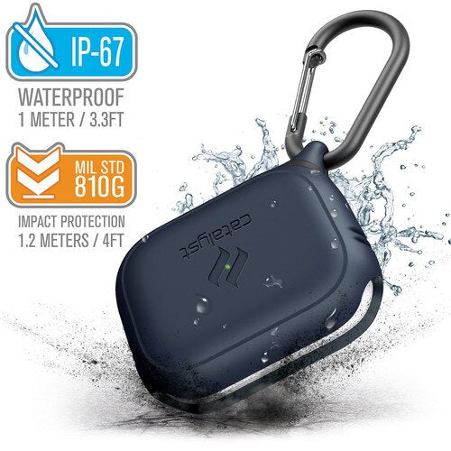 Catalyst Waterproof Case for AirPods Pro - Midnight Blue | Shockproof & Dustproof Protection for Outdoor Adventures, Workouts & Travel
