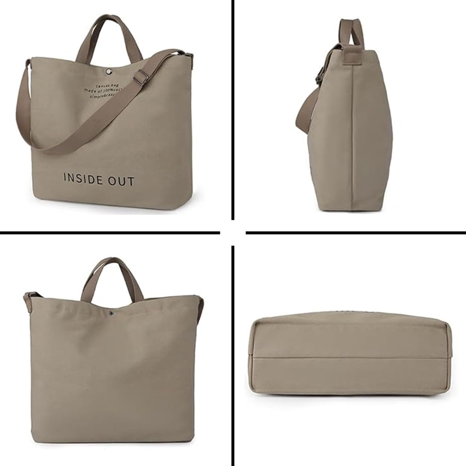 Stylish Large Canvas Tote Bag for Women - Durable Casual Shoulder Bag, Work Purse & Crossbody Handbag with Top Handle | Perfect for Office, Travel & Everyday Use