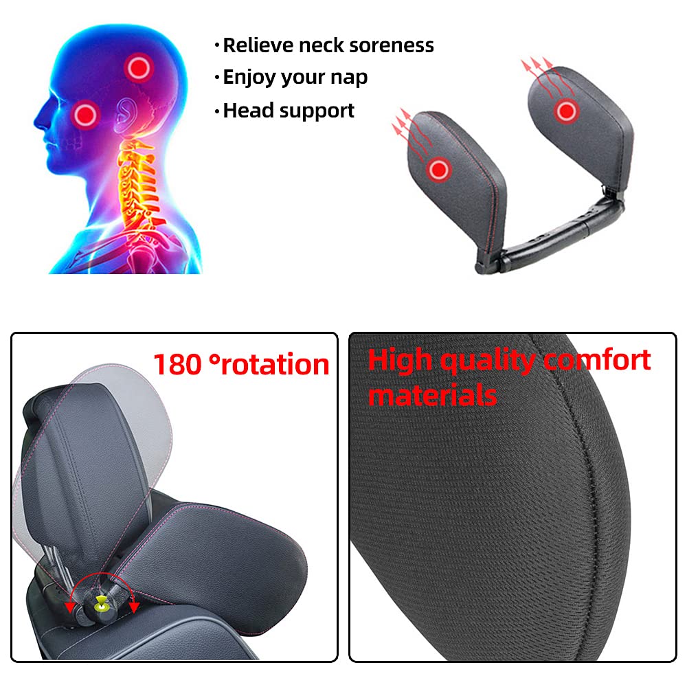 Comfortable Car Headrest Pillow - Neck Support Cushion for Adults & Kids - Reduce Fatigue on Long Road Trips - Perfect for Travel, Commuting & Road Trips