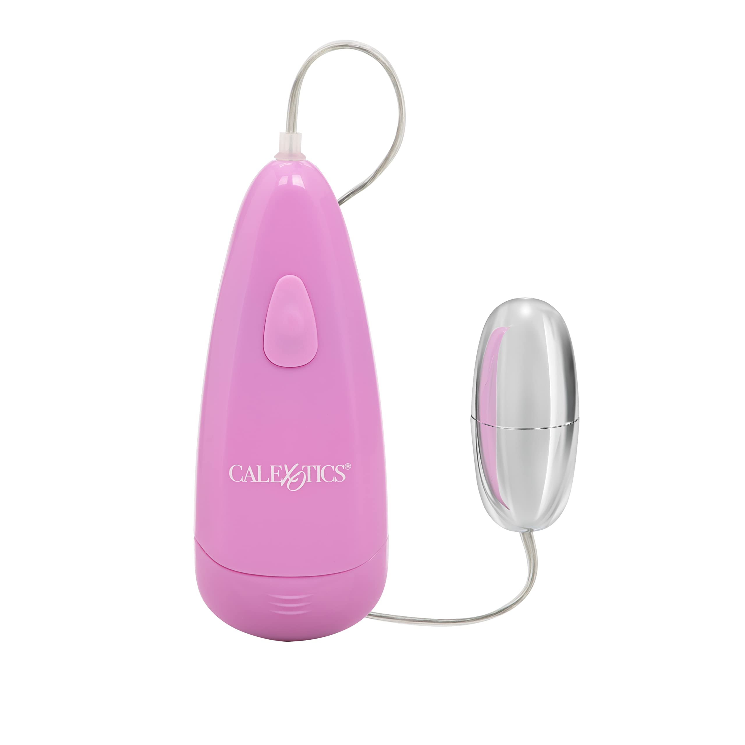 CalExotics Pocket Wired Remote Controlled Bullet Vibrator - Waterproof Rechargeable Adult Sex Toy for Couples - Pink Egg Massager for Bedroom Play & Sensual Massage