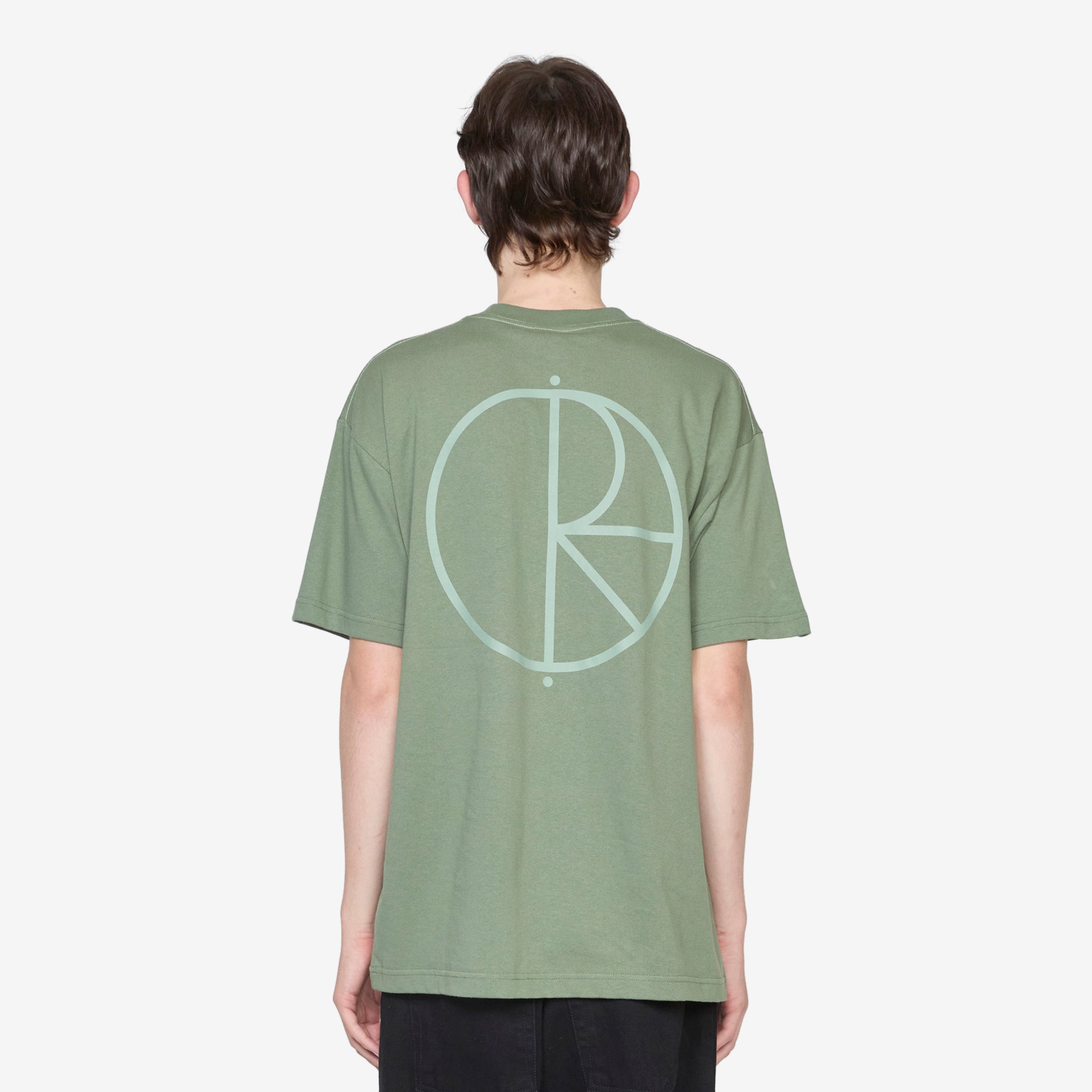 Stylish Contrast Stroke Logo T-Shirt in Moss Green - Perfect for Casual Wear, Street Fashion & Everyday Outfits