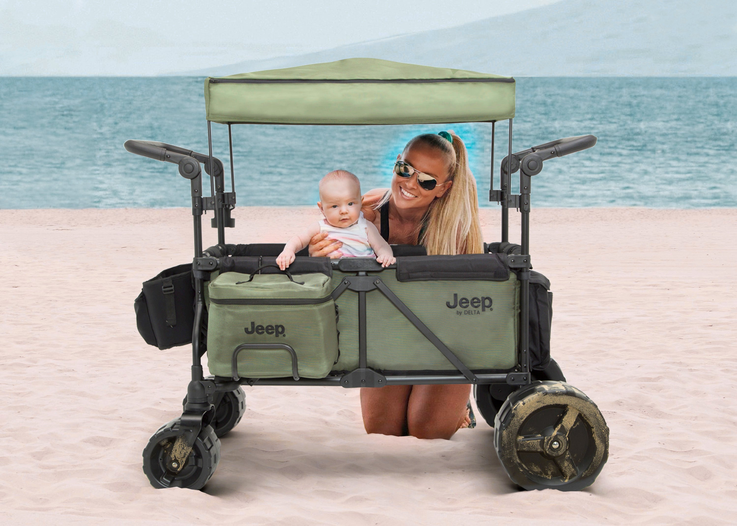 All-Terrain Sand Wheels for Jeep Stroller Wagons #60001 & #60003 - Perfect for Beach, Snow & Off-Road Adventures with Kids