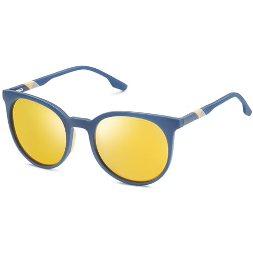 Navy Blue/Gold Mirrored