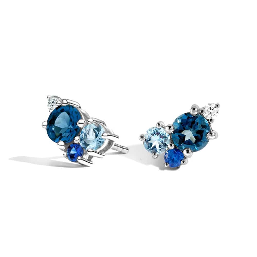Ocean Breeze Cluster Earrings for Women - Elegant Dangle Drop Earrings with Pearl & Crystal Accents - Perfect for Weddings, Parties & Date Nights