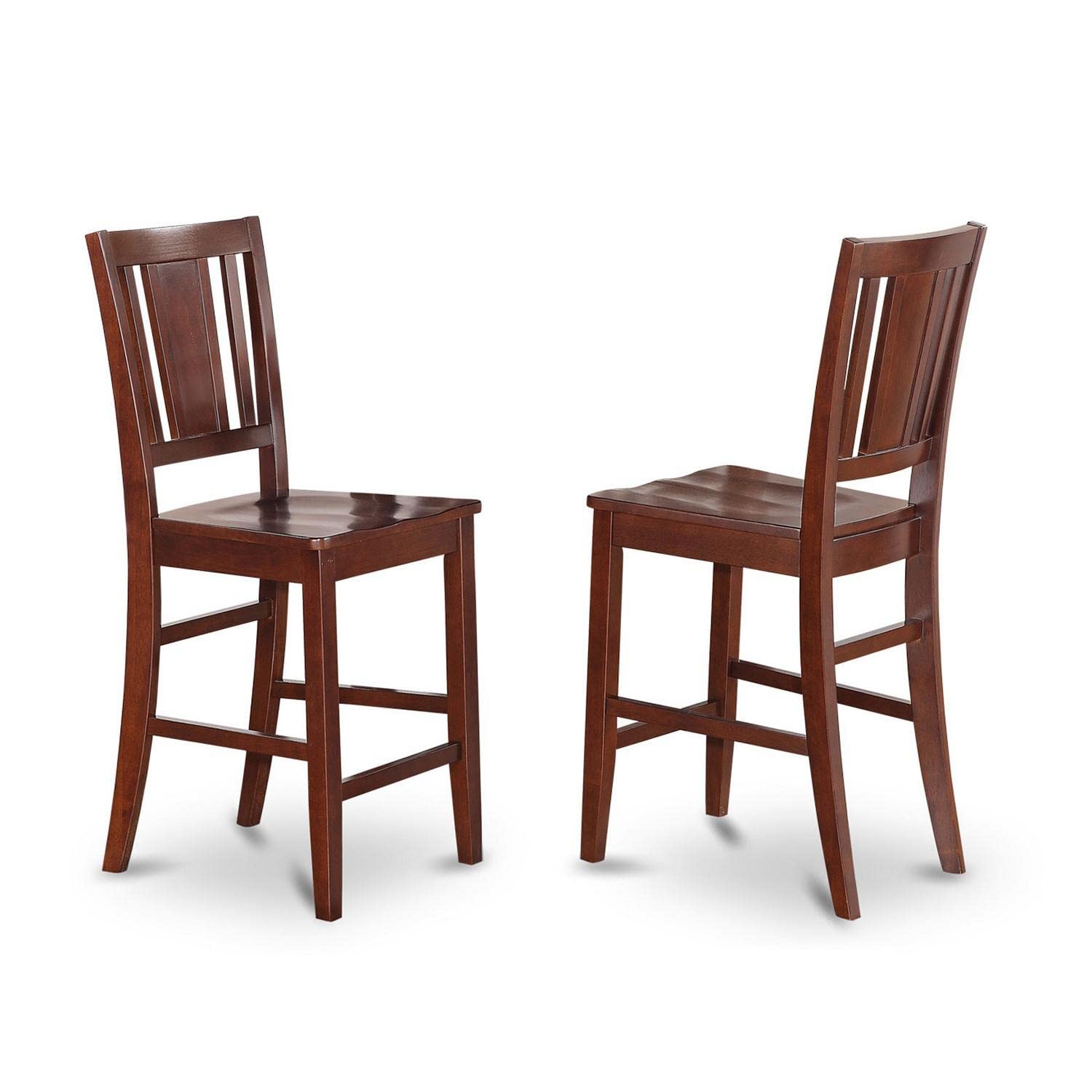 East West Furniture JABU3-MAH-W 3-Piece Counter Height Dining Set - 36