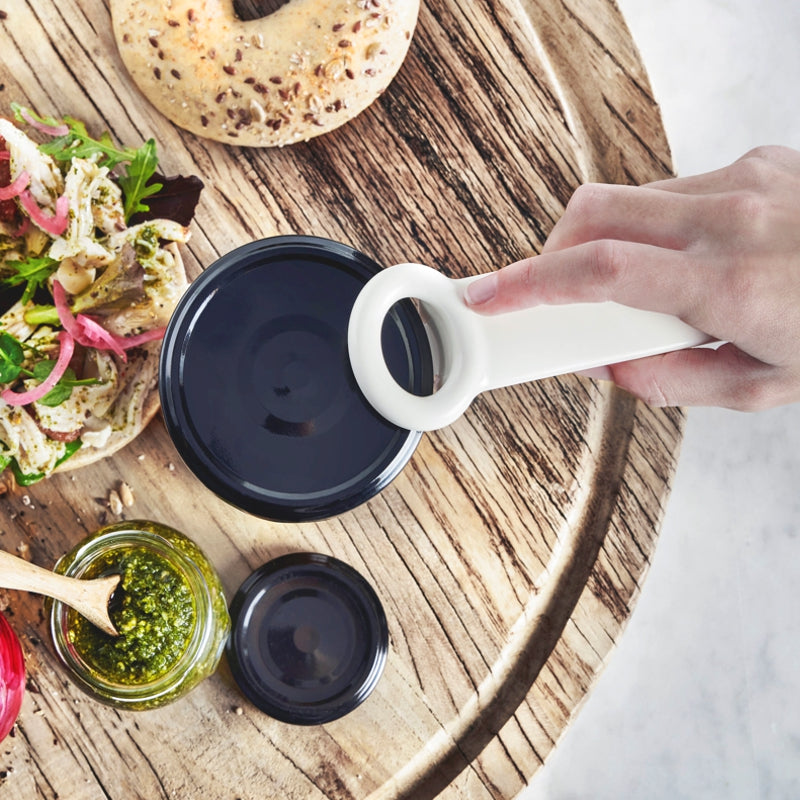 Brix Jarkey - Effortless Jar Opener for Tight Lids, Best Seller (White) - Perfect for Kitchen, Seniors & Weak Hands