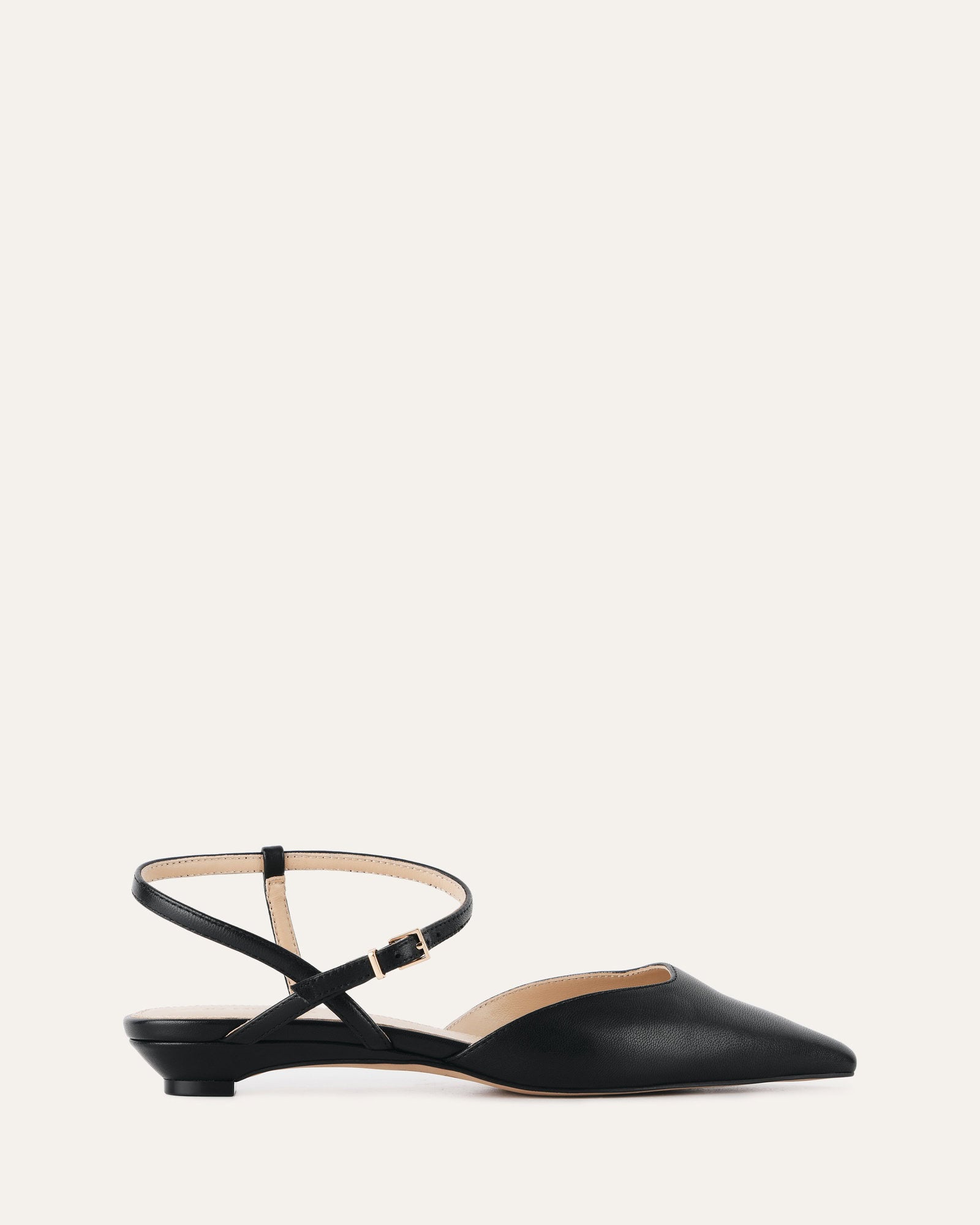VIRGINIE Black Leather Dress Flats - Comfortable & Stylish Women's Shoes for Work, Office & Casual Wear