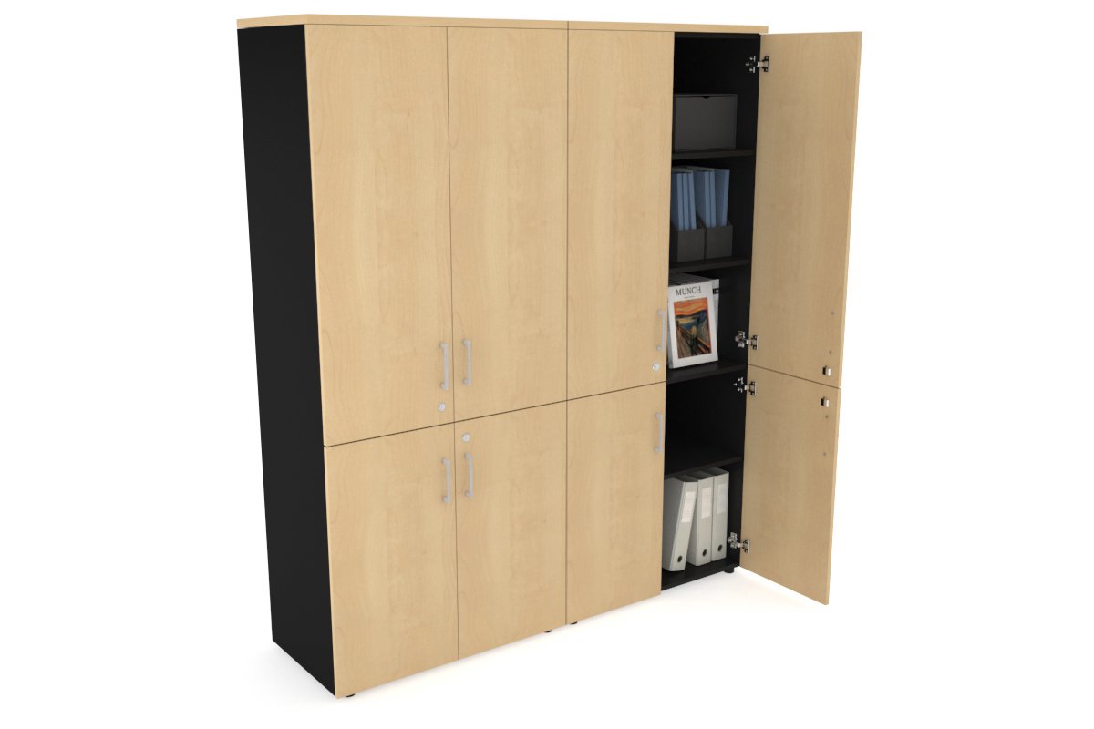 Large Storage Cabinet with Small & Medium Doors - 1600W x 1870H x 450D - Perfect for Office, Classroom, or Home Organization