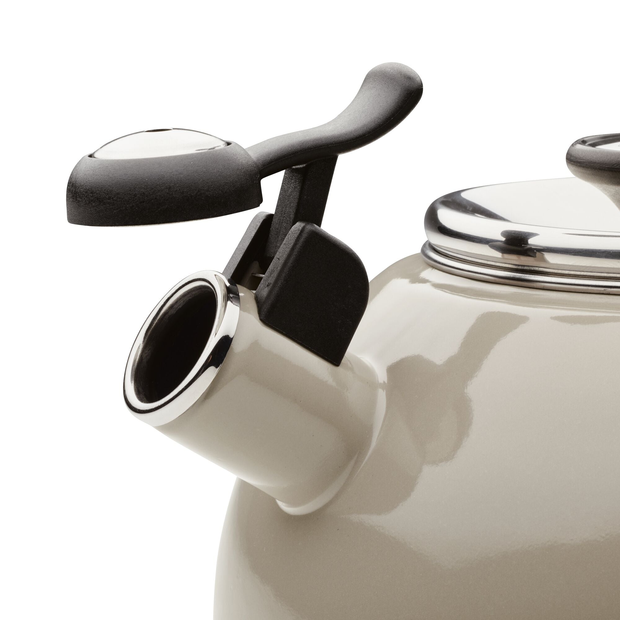 2 Quart Stainless Steel Whistling Tea Kettle with Flip-Up Spout - Perfect for Stovetop Brewing, Camping & Home Kitchen Use