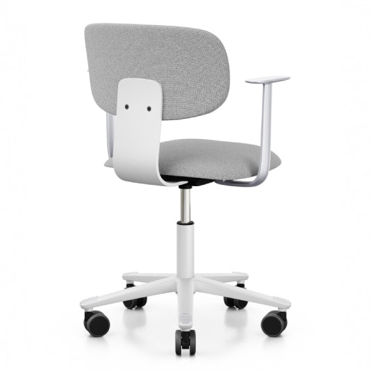 HÅG Tion 2160 Ergonomic Office Chair - Grey & White Mesh Back with Adjustable Height - Perfect for Home Office, Gaming & Workspace Comfort