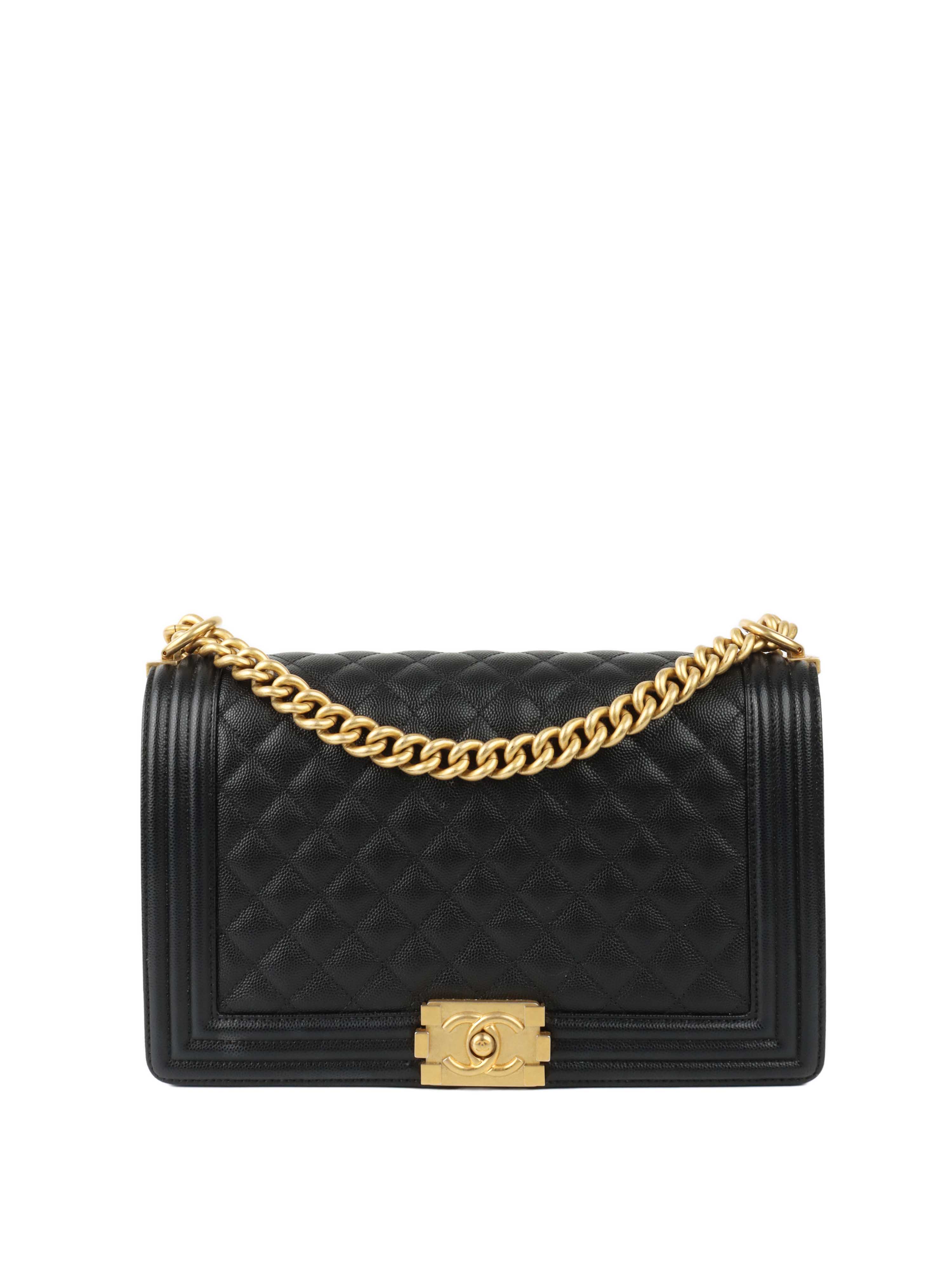 Chanel Black Old Medium Caviar Boy Bag GHW - Luxury Leather Handbag for Women, Perfect for Evening Events, Parties & Special Occasions