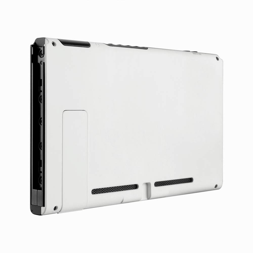 eXtremeRate White Replacement Back Plate for Nintendo Switch - DIY Housing Shell Case with Kickstand (Console Not Included) | Perfect for Customization & Gaming Accessories