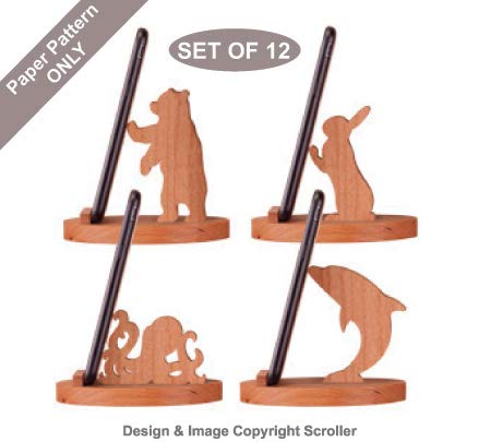 Animal Cell Phone Holder Scroll Saw Pattern - DIY Woodworking Project for Home & Office Decor
