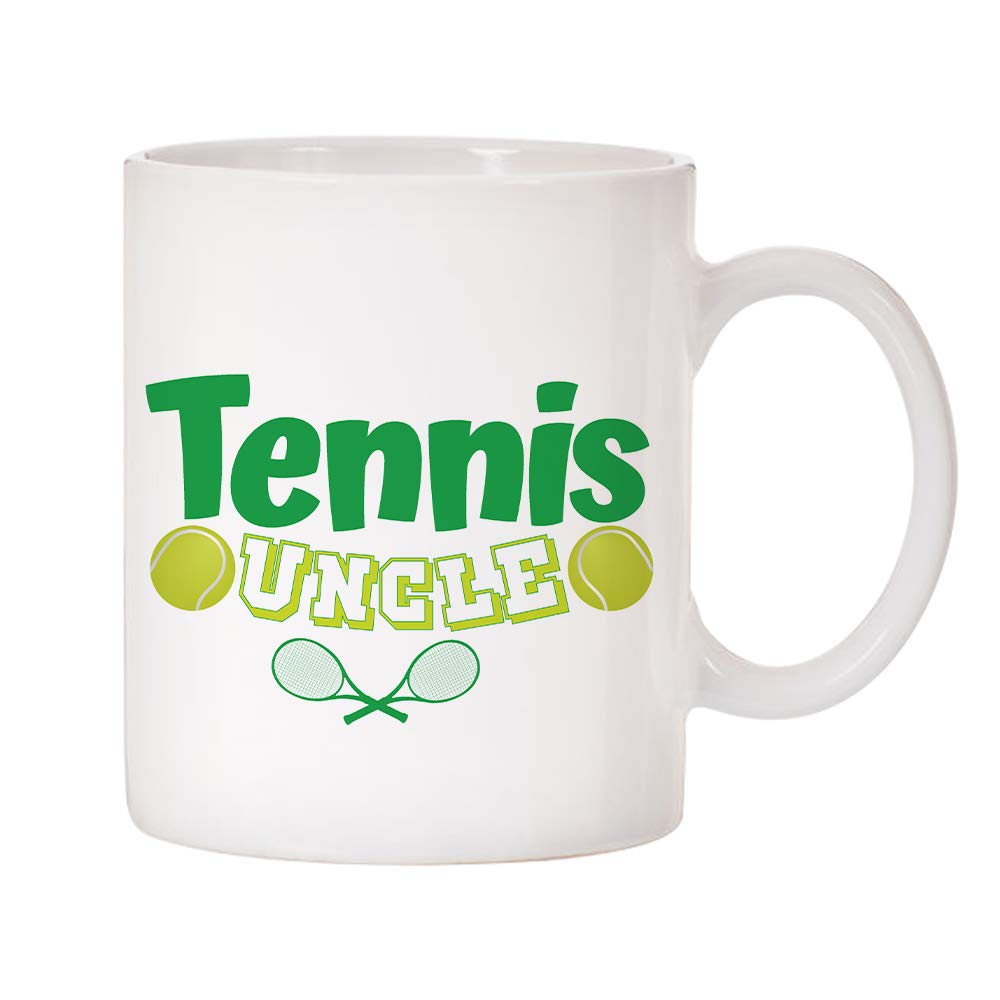 Sports Family 11oz Ceramic Coffee Mugs - Tennis & Uncle Themed - Perfect for Gifts, Office Use & Family Gatherings