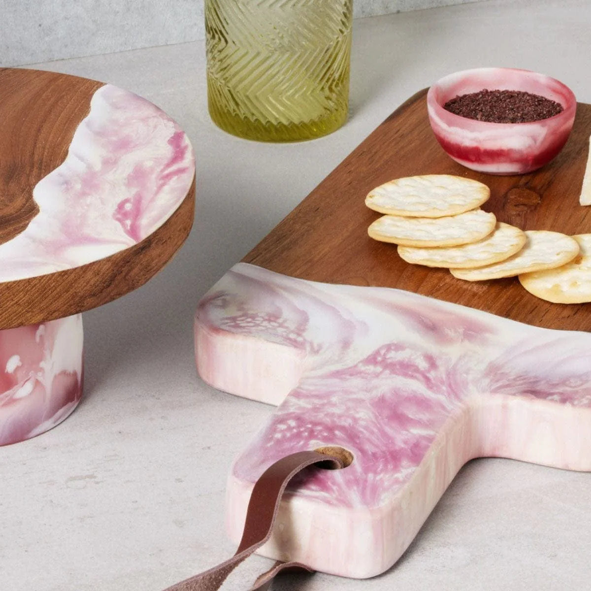 Blue Pheasant Austin Wooden Serving Board - Handcrafted Charcuterie Cheese Tray for Entertaining, Weddings & Parties - Perfect for Cheese, Charcuterie & Appetizer Presentation
