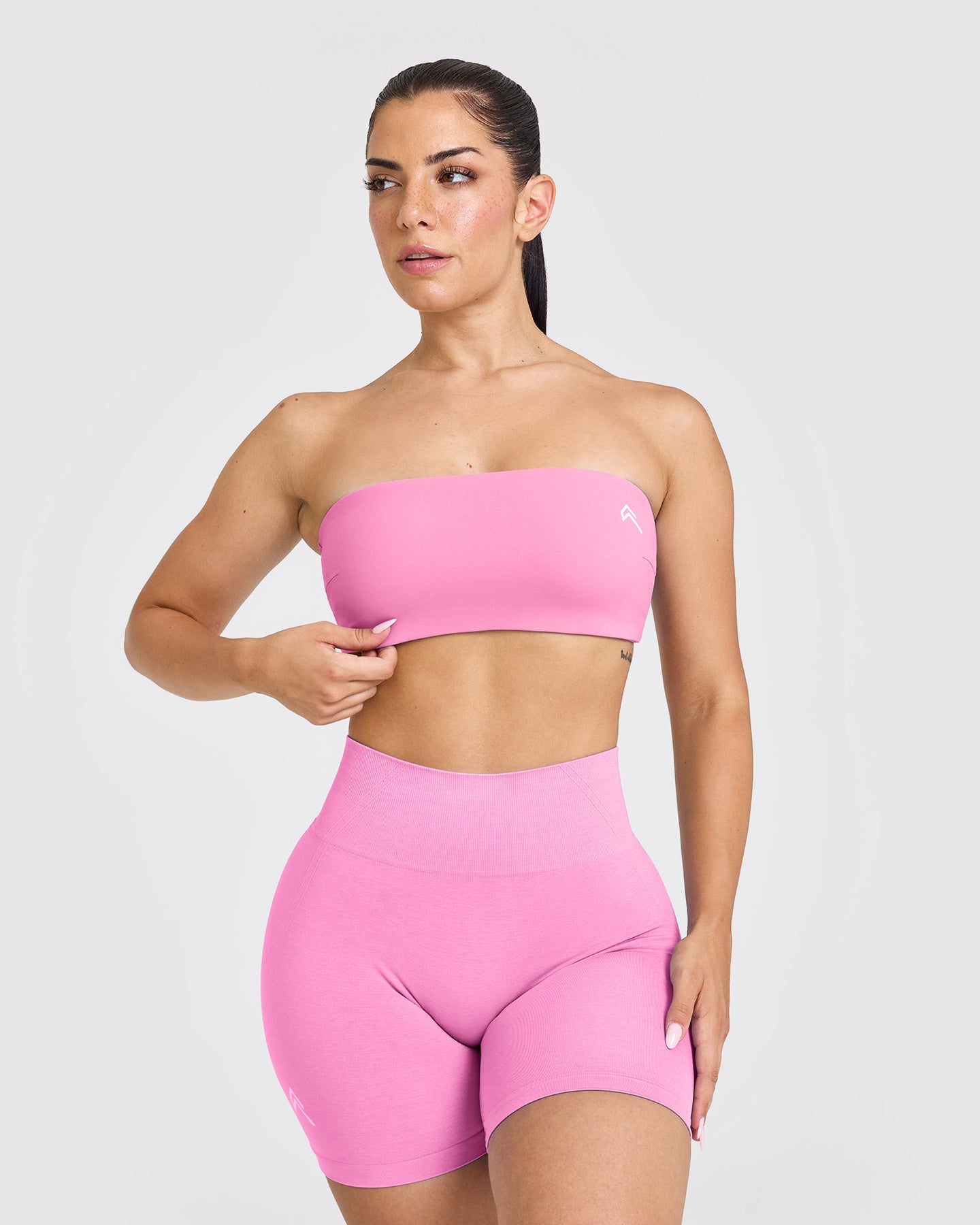 Unified Micro Bandeau Bralette - Seamless Wireless Comfort Bra in Power Pink | Yoga, Lounge & Everyday Wear