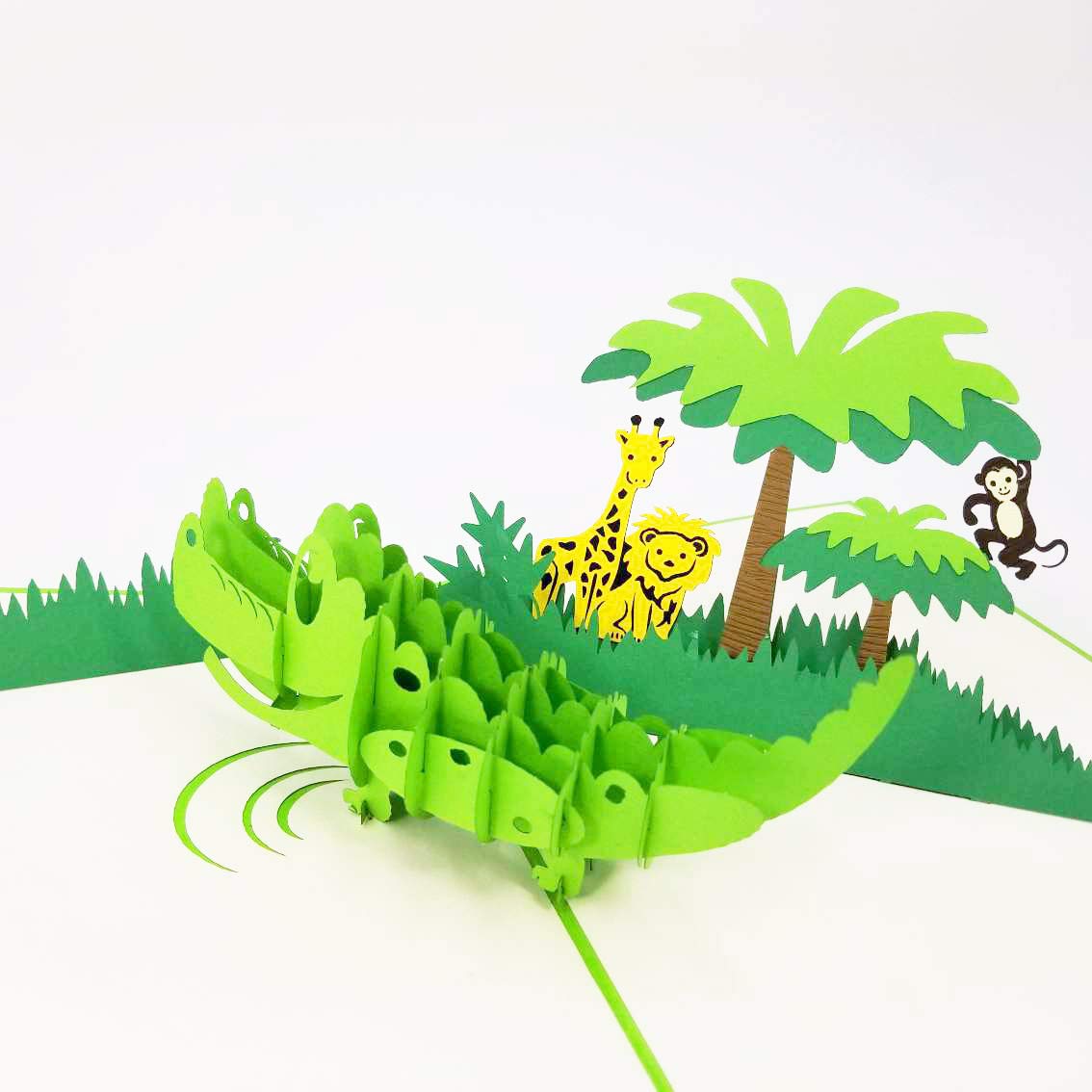 3D Alligator Safari Pop Up Greeting Card - Birthday, Congratulations, Fun Animal Lover Card for All Occasions | Perfect for Birthdays, Anniversaries & Special Events | Pop Card Express
