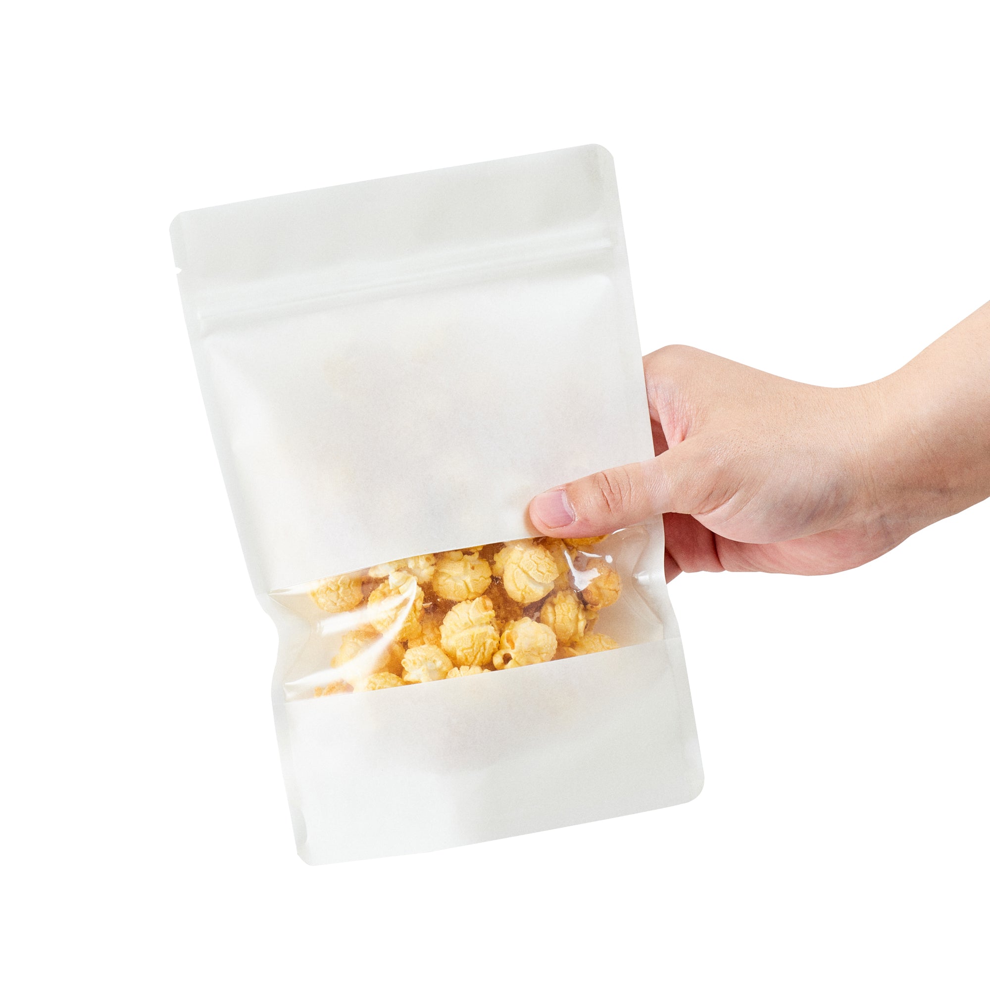White Plastic Large Window Heat Sealable Bags 9x6x1.5 Inches - 100 Count Box for Food Storage, Crafts & Retail Packaging