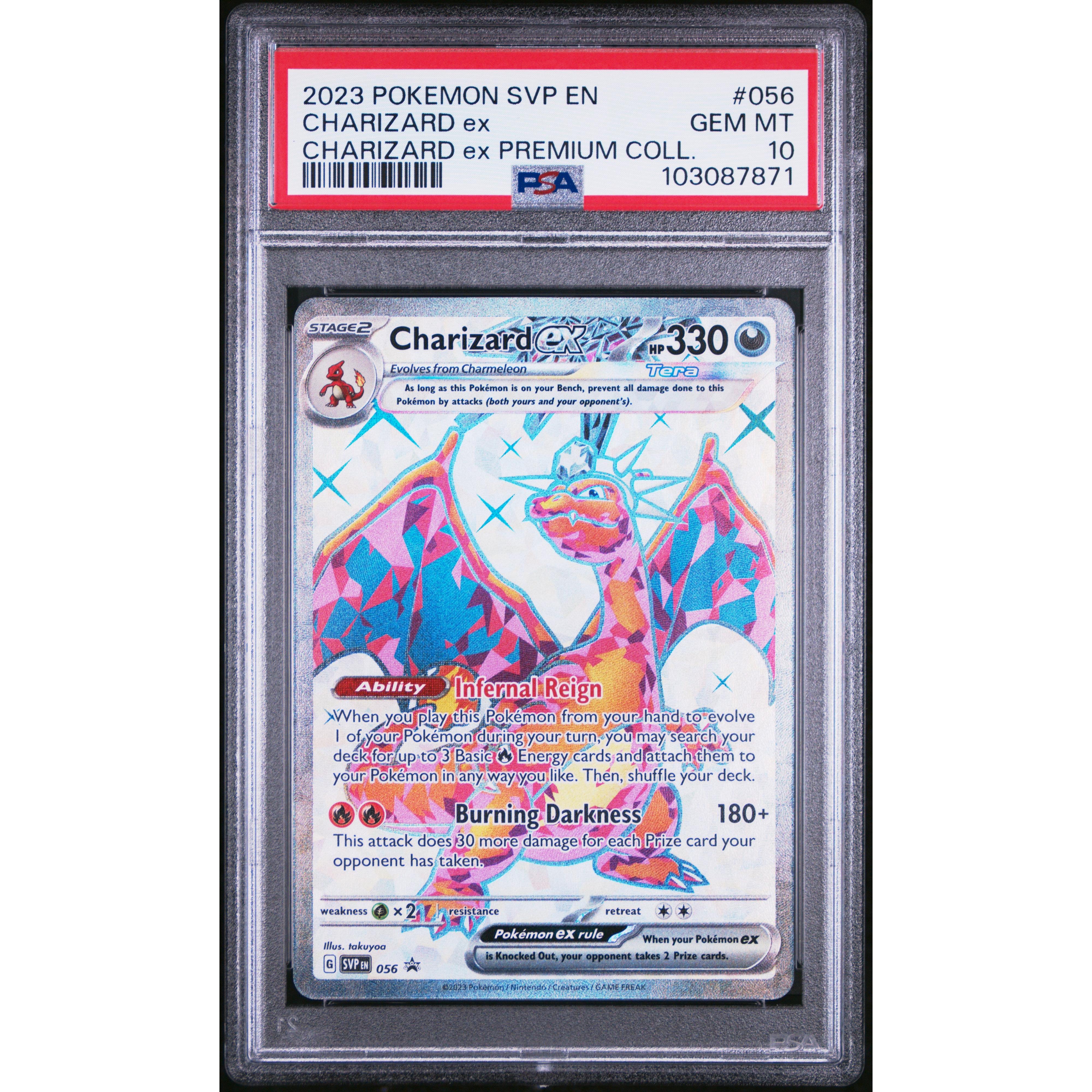 2023 Pokemon Scarlet Violet Promo Charizard EX SVP056 PSA 10 Graded Card - Rare Collectible for Trading Card Game (TCG) Players & Pokemon Fans - Perfect for Display, Gaming Tournaments, and Investment Collections