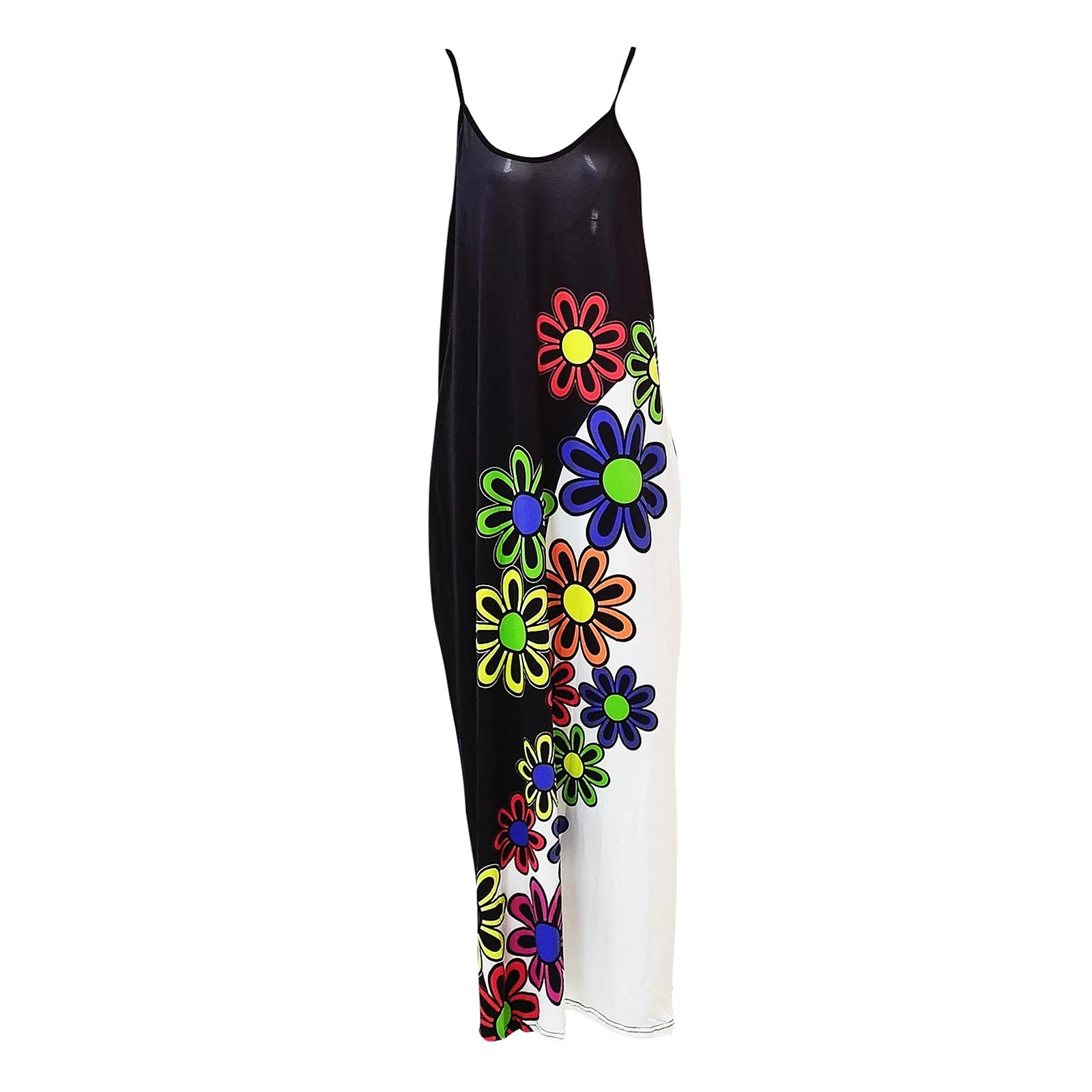 Women's Summer Dresses - Sleeveless Floral Print Strapless Maxi Dress for Beach, Vacation & Casual Wear | Fashion Sling Top Long Dress