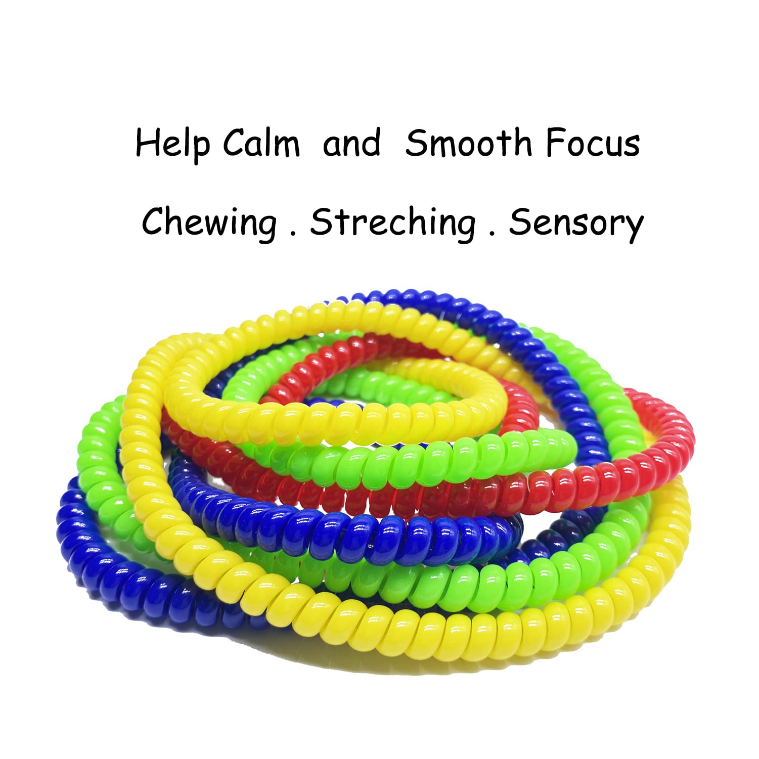Sensory Chew Necklaces for Kids - 4 Pack Chewable Necklaces & 4 Bracelets for Autism, Anxiety, and Nail Biting Relief - Oral Sensory Toys for Autistic Children - Perfect for School, Travel, and Calming Sensory Needs