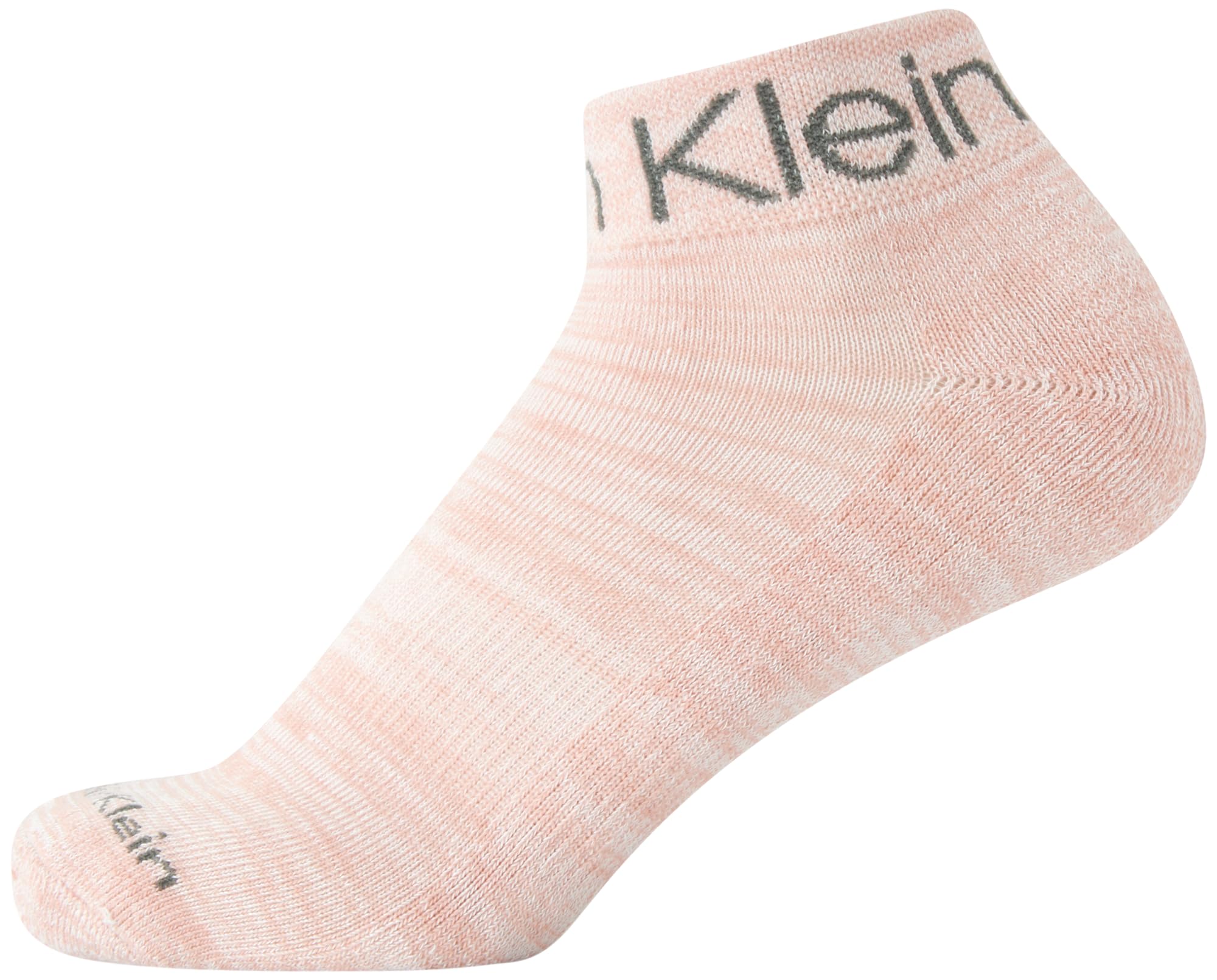 Calvin Klein Girls' Quarter Socks 6-Pack - Stretch Performance Cushioned Athletic Ankle Socks with Arch Support for Running, Gym & Everyday Comfort
