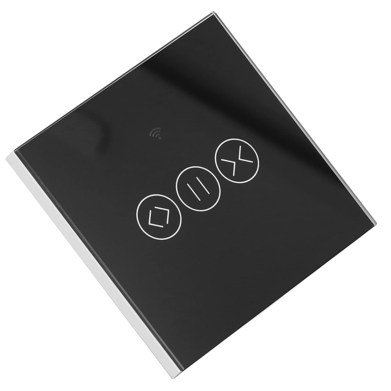 FECAMOS Smart WiFi Curtain Switch with Timer - EU Plug (90-250V) for Home Automation - Black | Perfect for Smart Homes, Bedrooms & Living Rooms