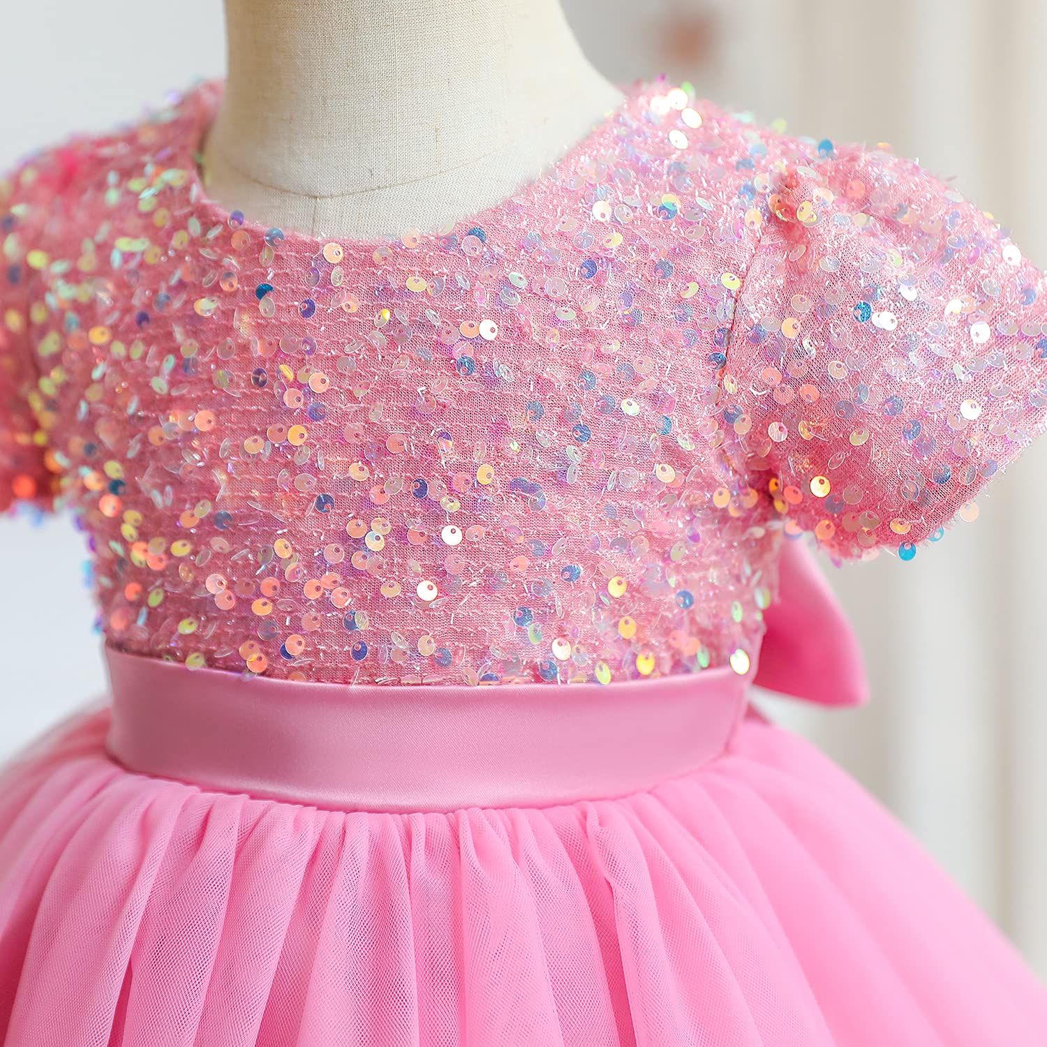 Flower Girl Dress for Weddings & Special Occasions | Girls Tutu Birthday Party Dress | Princess Pageant Gown | Formal Party Wear for Flower Girls, Birthday Celebrations & Pageants