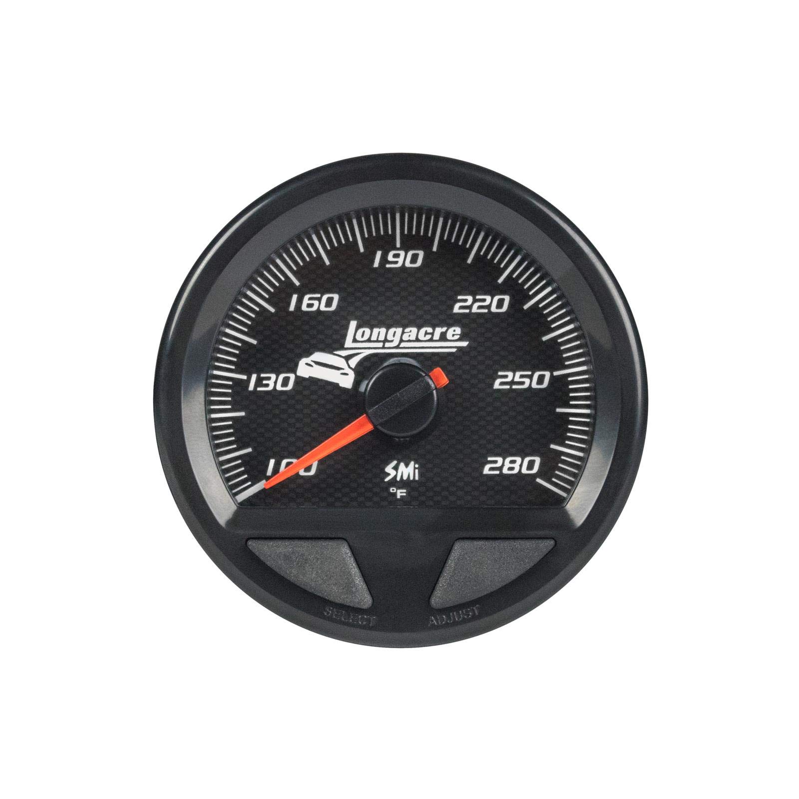 Longacre 52-46744 SMI Elite WP Oil/Water Temperature Gauge - High Performance Racing Gauge for Motorsports, Marine & Industrial Use