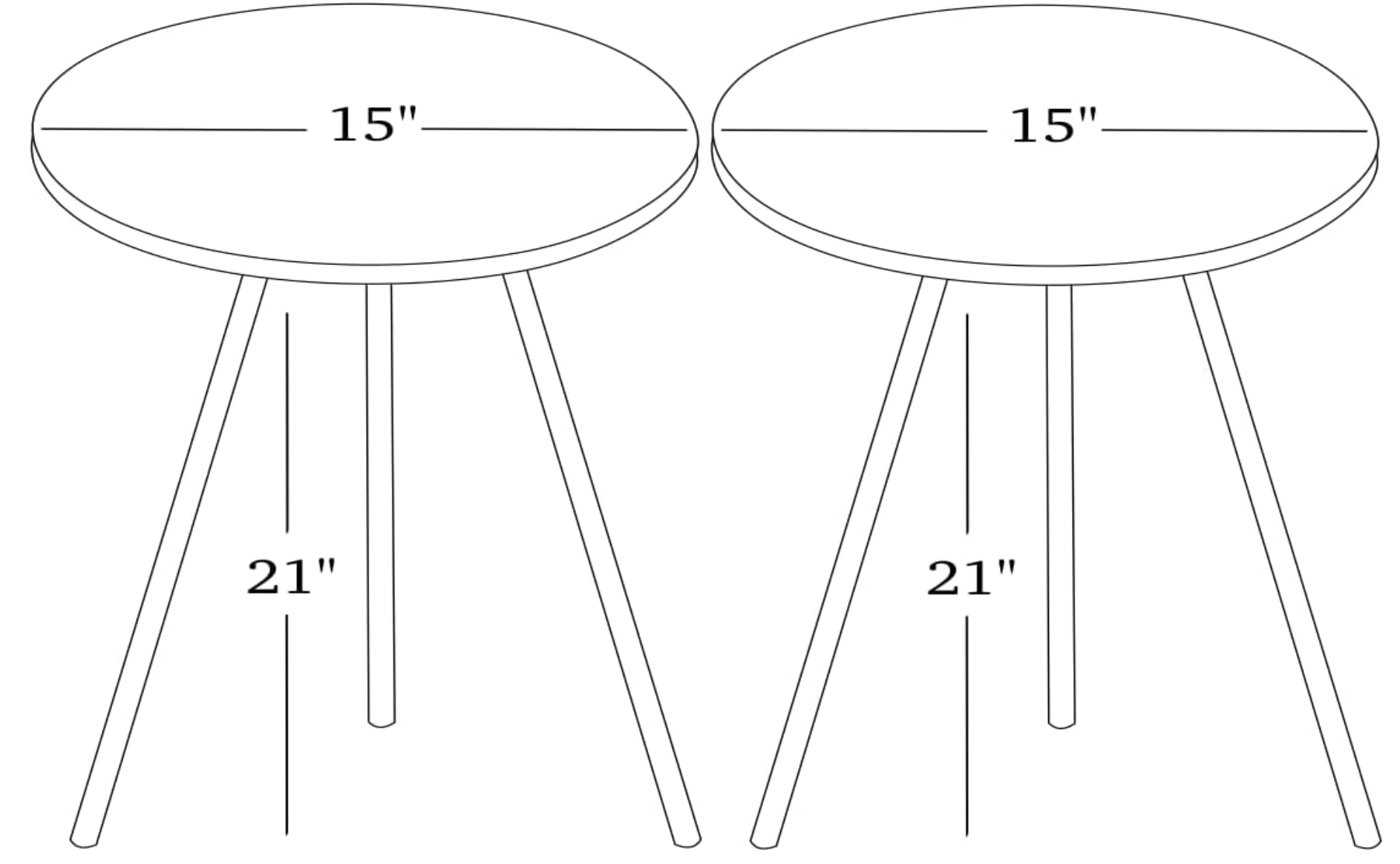 2-Piece Round Nesting End Tables with Marble Look Wood Finish - Gold Accent Sofa Side Tables, No-Tools Assembly Nightstand for Small Spaces (Brown Marble/Gold) | Perfect for Living Room, Bedroom & Studio Apartments