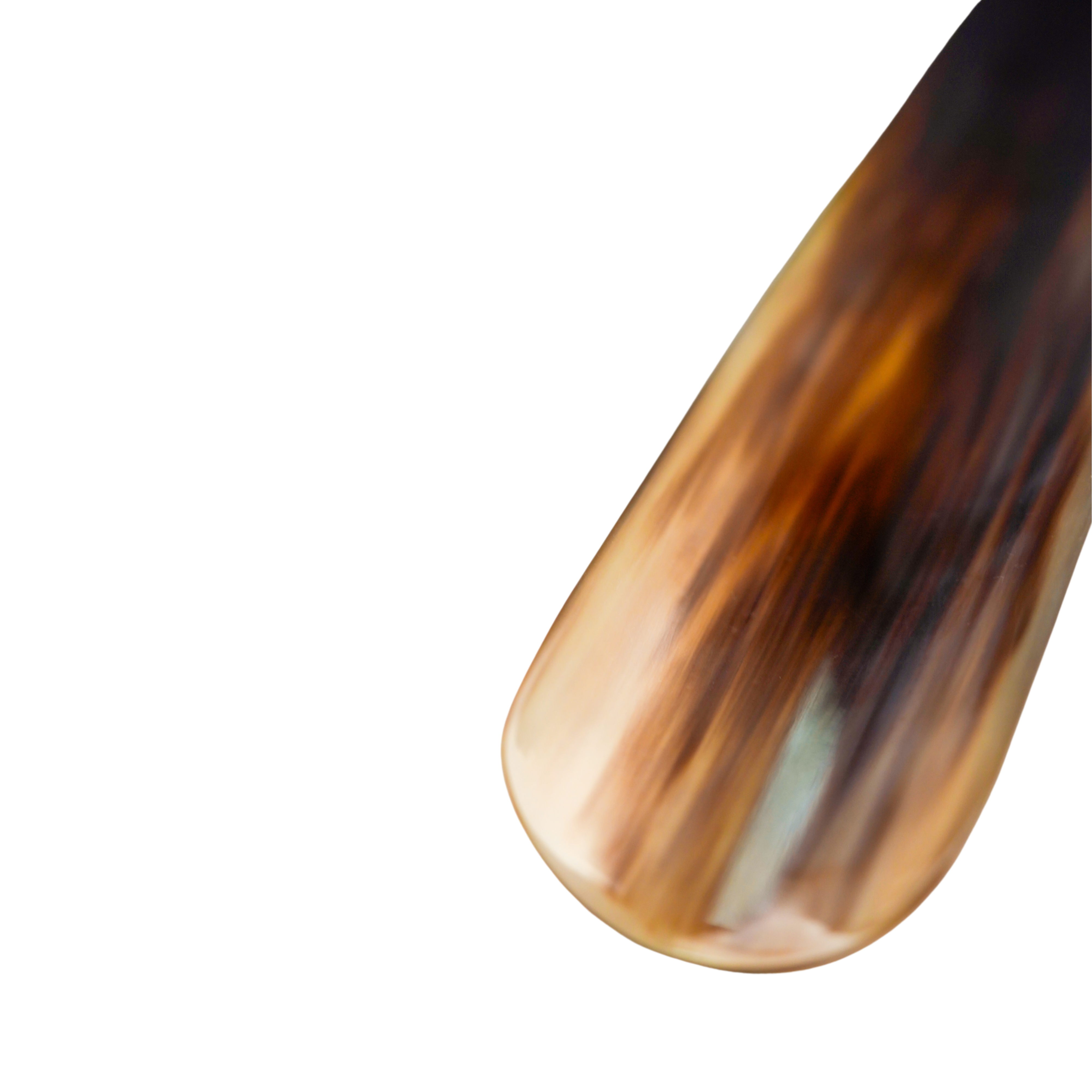 Premium Horn Shoehorn - Handcrafted by Artisans | Natural & Durable | Perfect for Dress Shoes, Boots & Easy Slip-On | Dark Brown Elegant Design