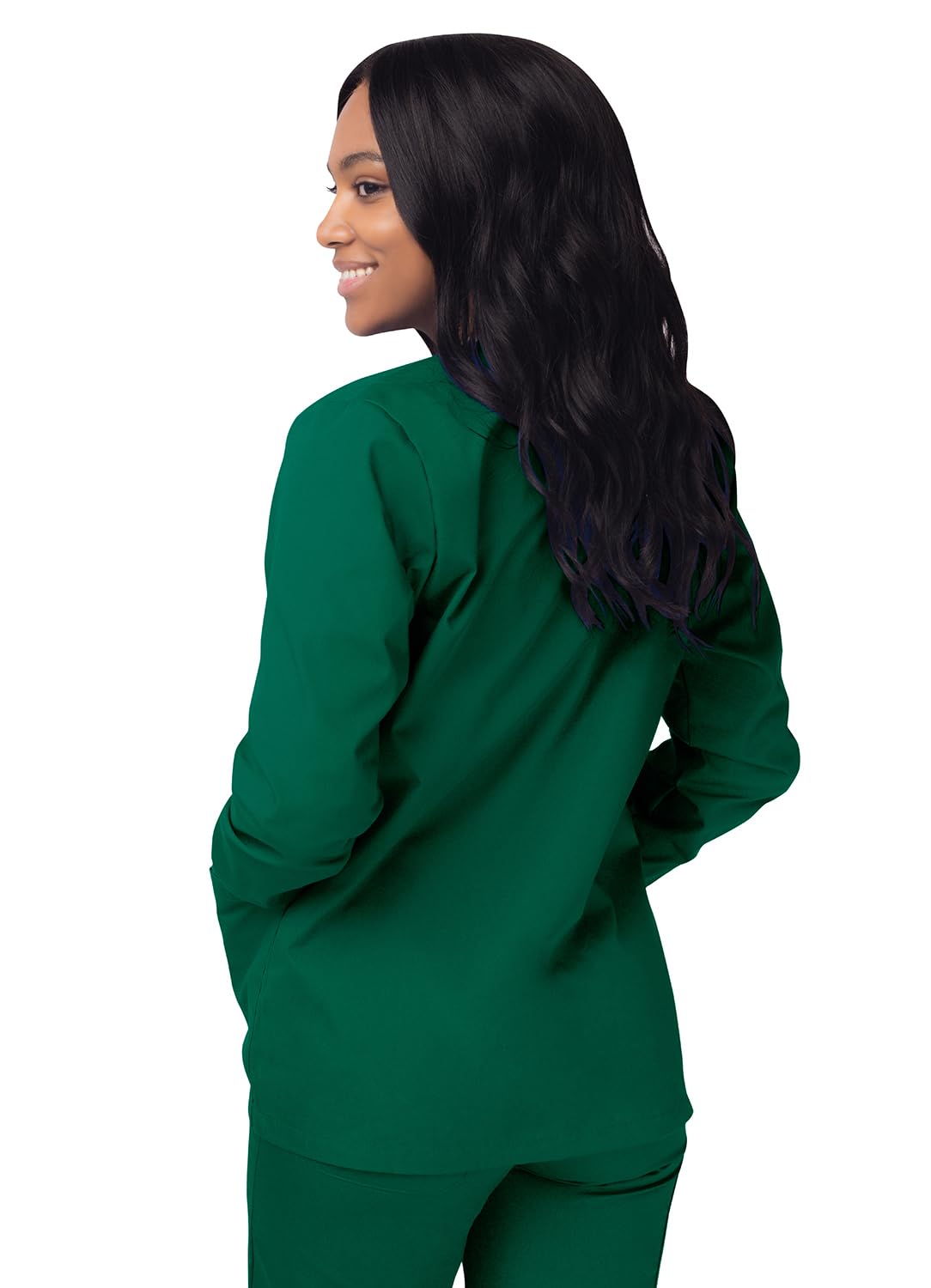 Sivvan Women's Front Snap Warm-Up Jacket - Comfortable & Stylish Scrub Top for Nurses, Doctors & Healthcare Professionals - Perfect for Work, Clinics & Hospitals