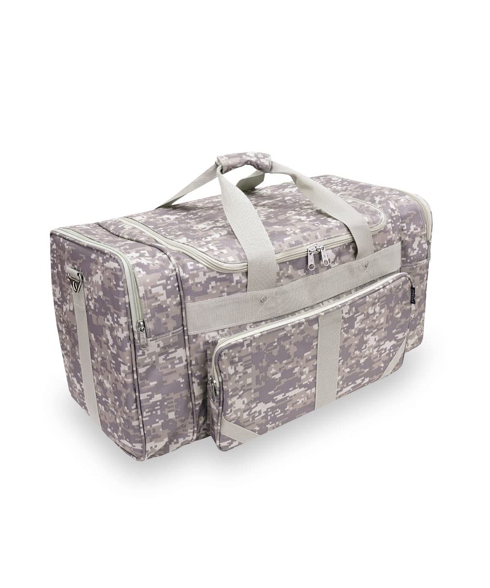 Everest Digital Camo Duffel Bag - Military Style Tactical Gear for Travel, Gym & Outdoor Adventures | Waterproof & Durable One Size Backpack for Men & Women