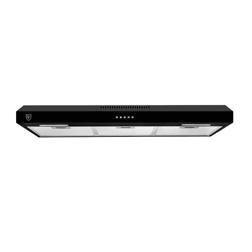 EF 90CM Slimline Hood EFCH 9108T BK - Modern Kitchen Range Hood with Powerful Extraction - Perfect for Small Kitchens and Apartments