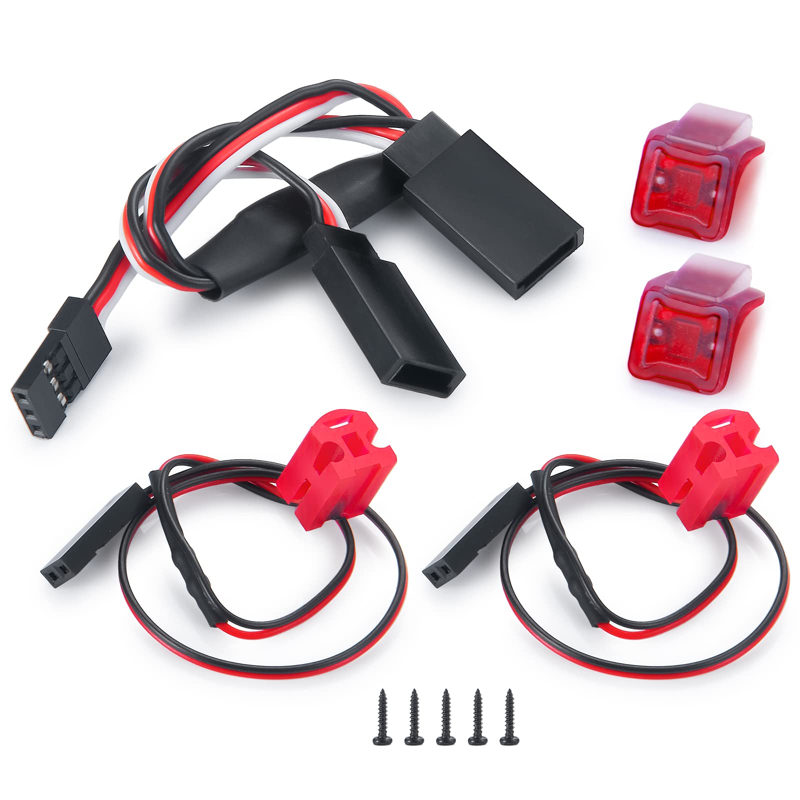 1/24 RC Crawler Car SCX24 LED Taillights - Waterproof Rear Light Upgrade Kit for Gladiator AXI00005 | Off-Road Crawling & Night Driving Accessories
