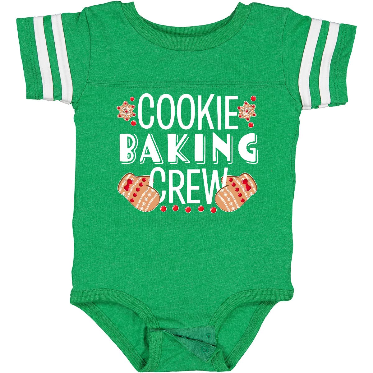 Inktastic Christmas Cookie Baking Crew with Oven Mitts Baby Bodysuit - Cute Holiday Outfit for Infants & Toddlers - Perfect for Baking Parties, Family Photos & Festive Celebrations