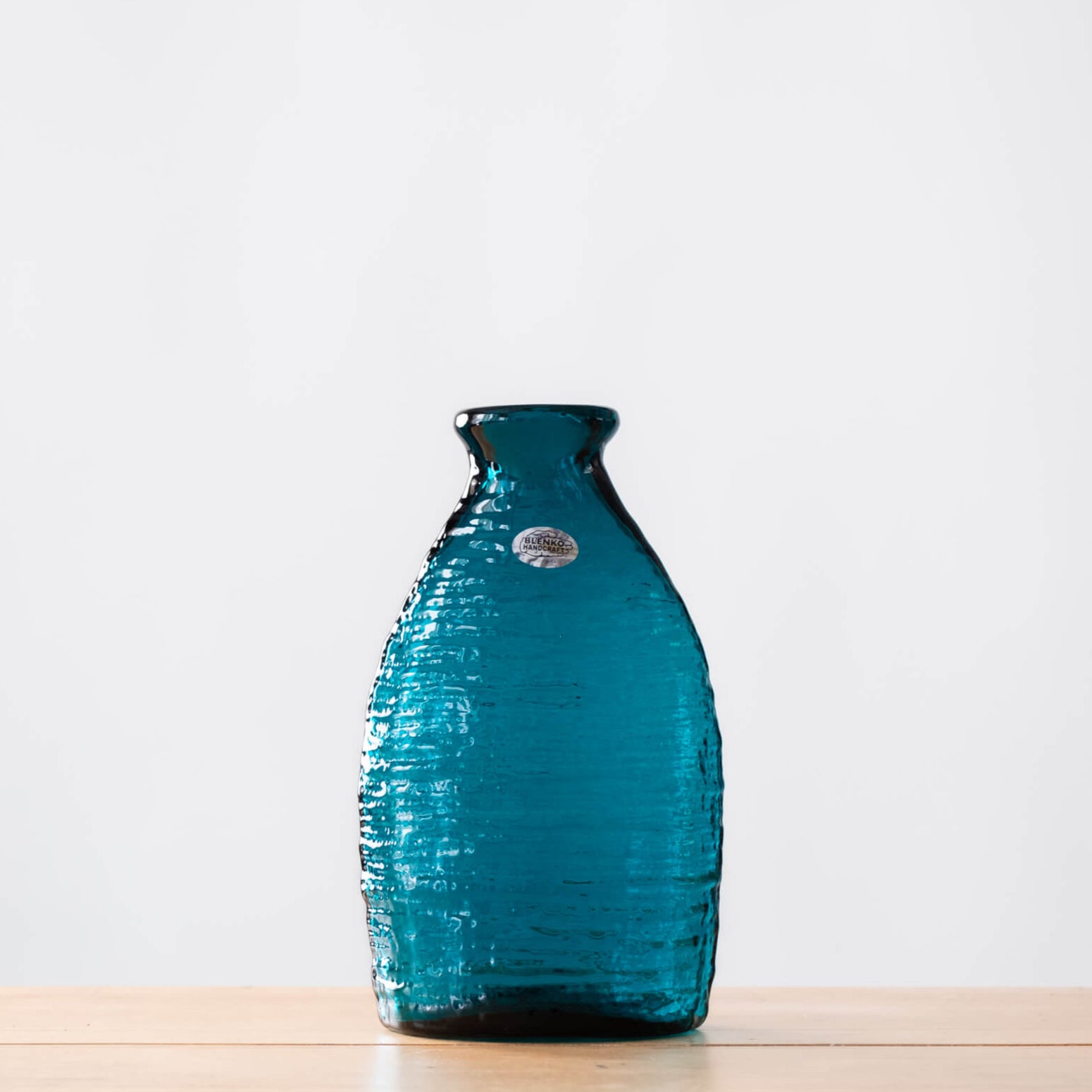 2135L Large Strata Vase - Cerulean Blue Handmade Ceramic Vase for Home Decor, Wedding Centerpiece & Floral Arrangement